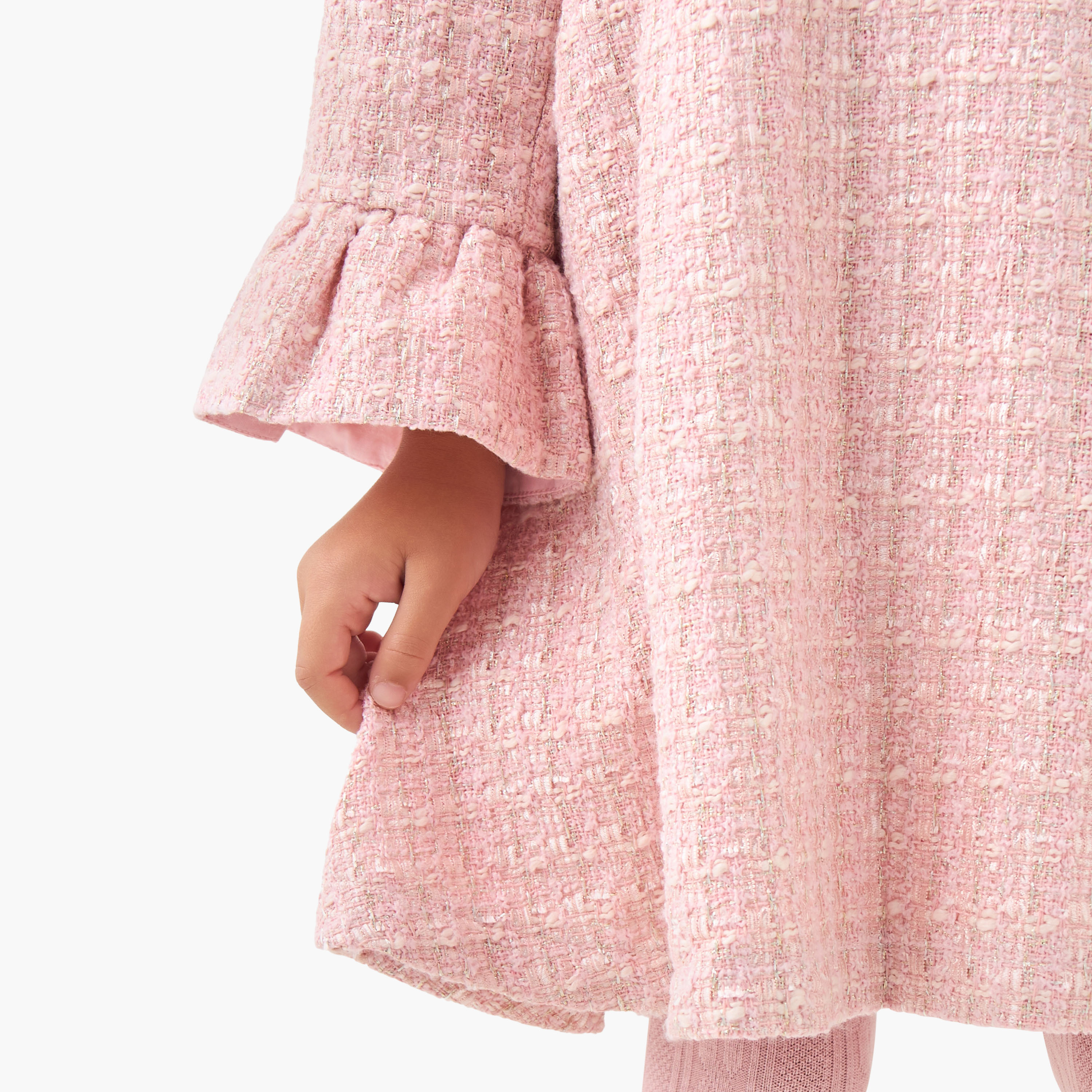 Eligo Round Neck Long Sleeves Knee Length Dress with Tights-girls-clothing-dressesandjumpsuits-image-5