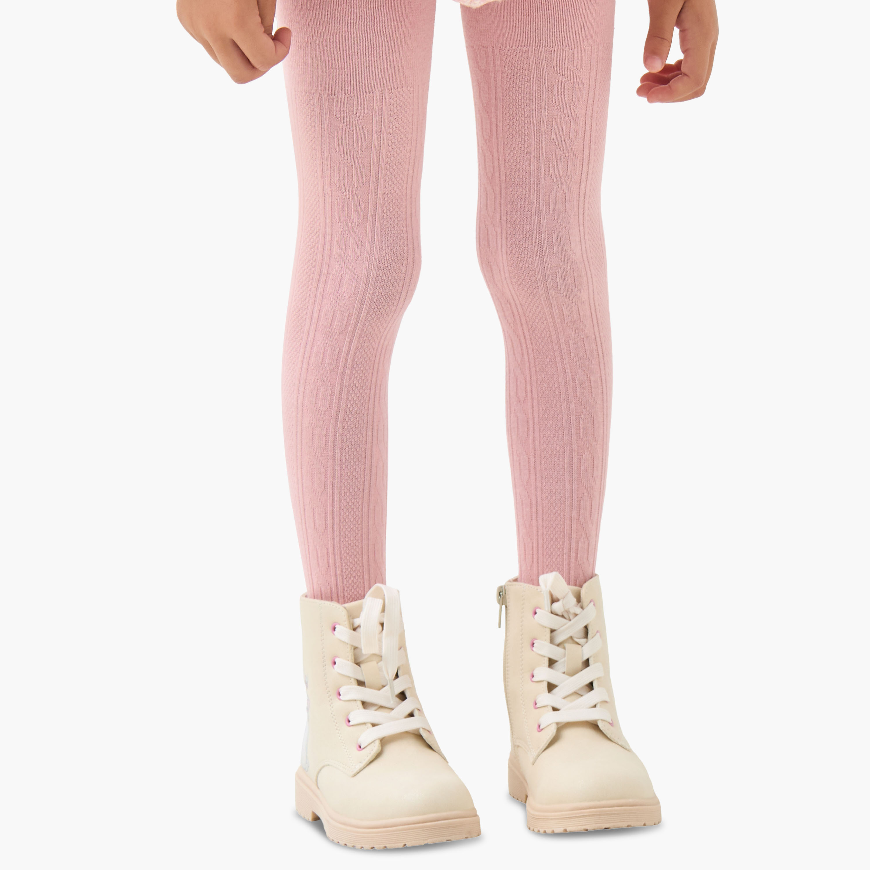 Eligo Round Neck Long Sleeves Knee Length Dress with Tights-girls-clothing-dressesandjumpsuits-image-7