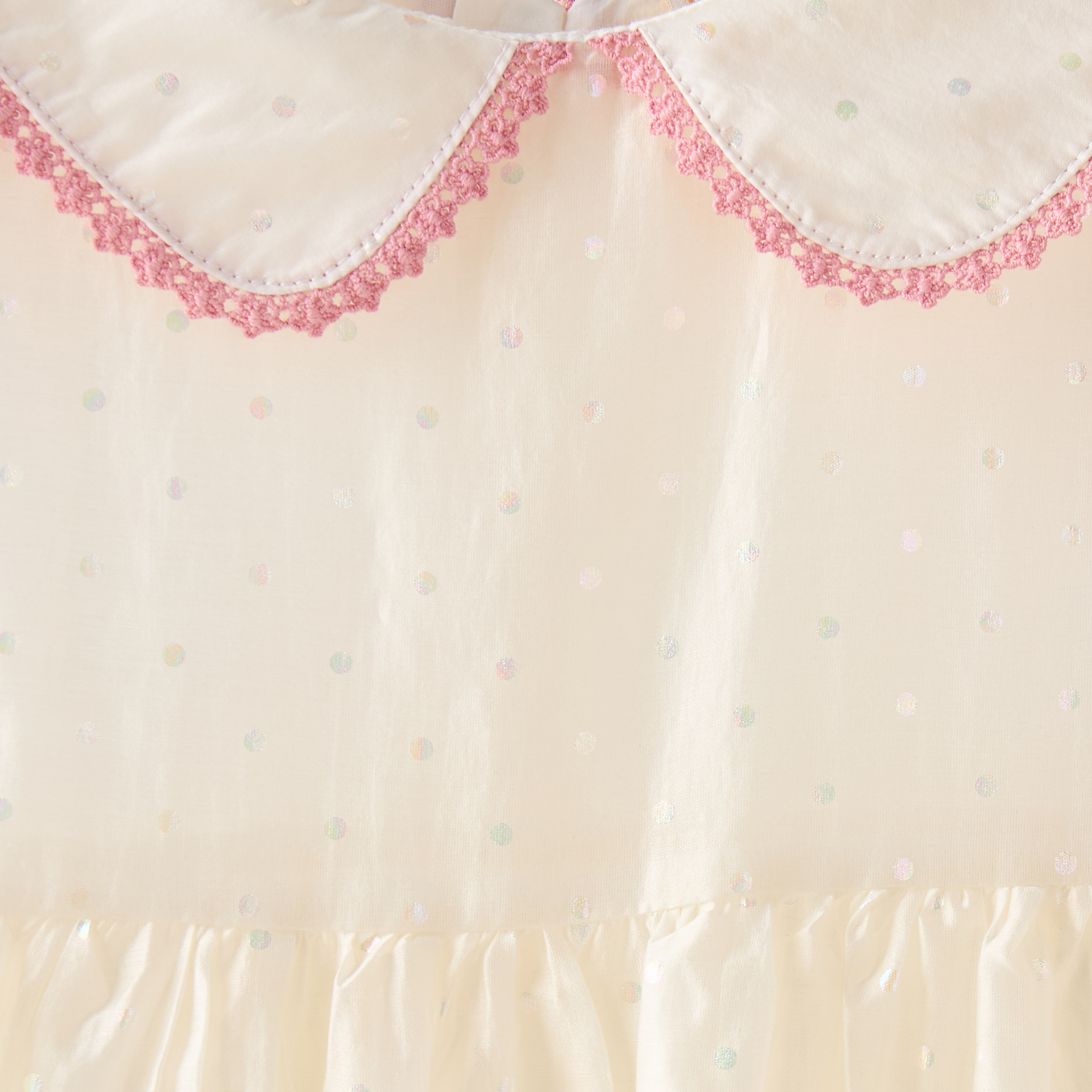 Eligo Peter Pan Collar Cap Sleeves Dress with Polka Dot Print-girls-clothing-dressesandjumpsuits-image-5