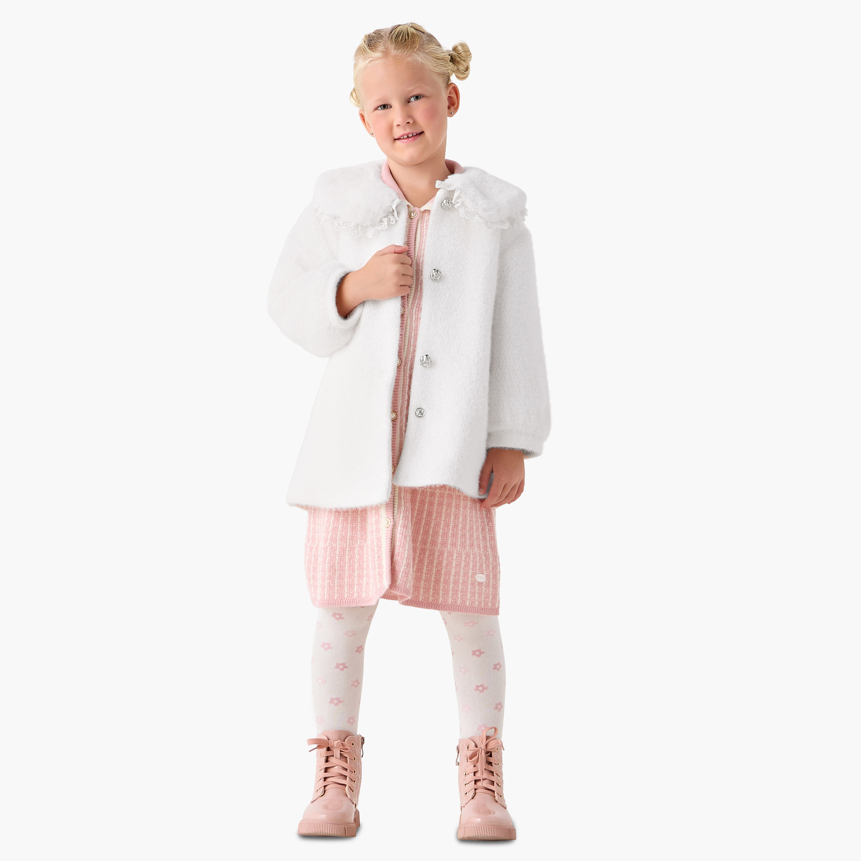 Eligo Heavy Jacket Long Sleeves with Button Closure-baby-girls-clothing-jacketsandcoats-image-2