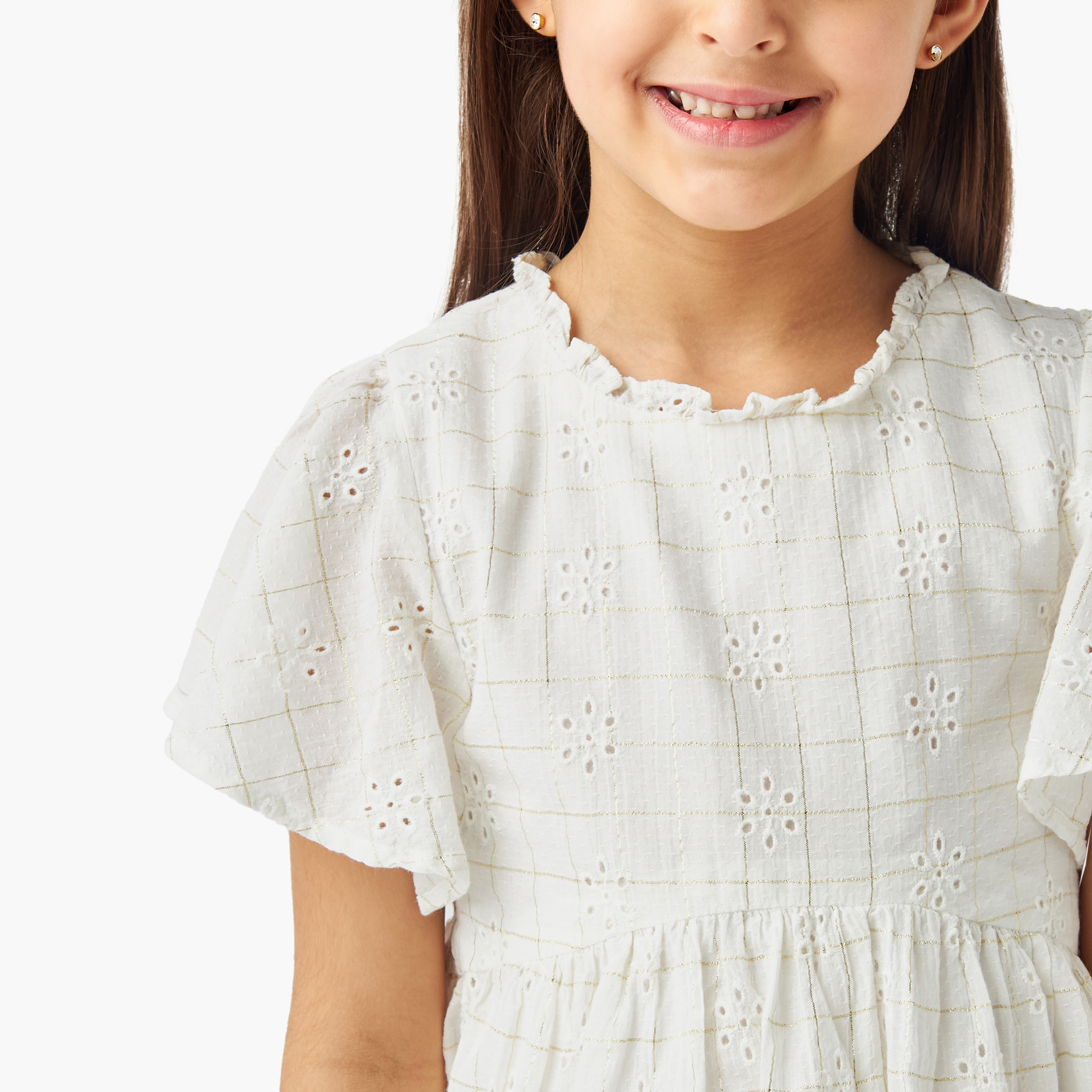 Eligo Schiffli Textured Pie-Crust Neck Peplum Top and Pants Set-baby-girls-clothing-setsandcoords-image-5
