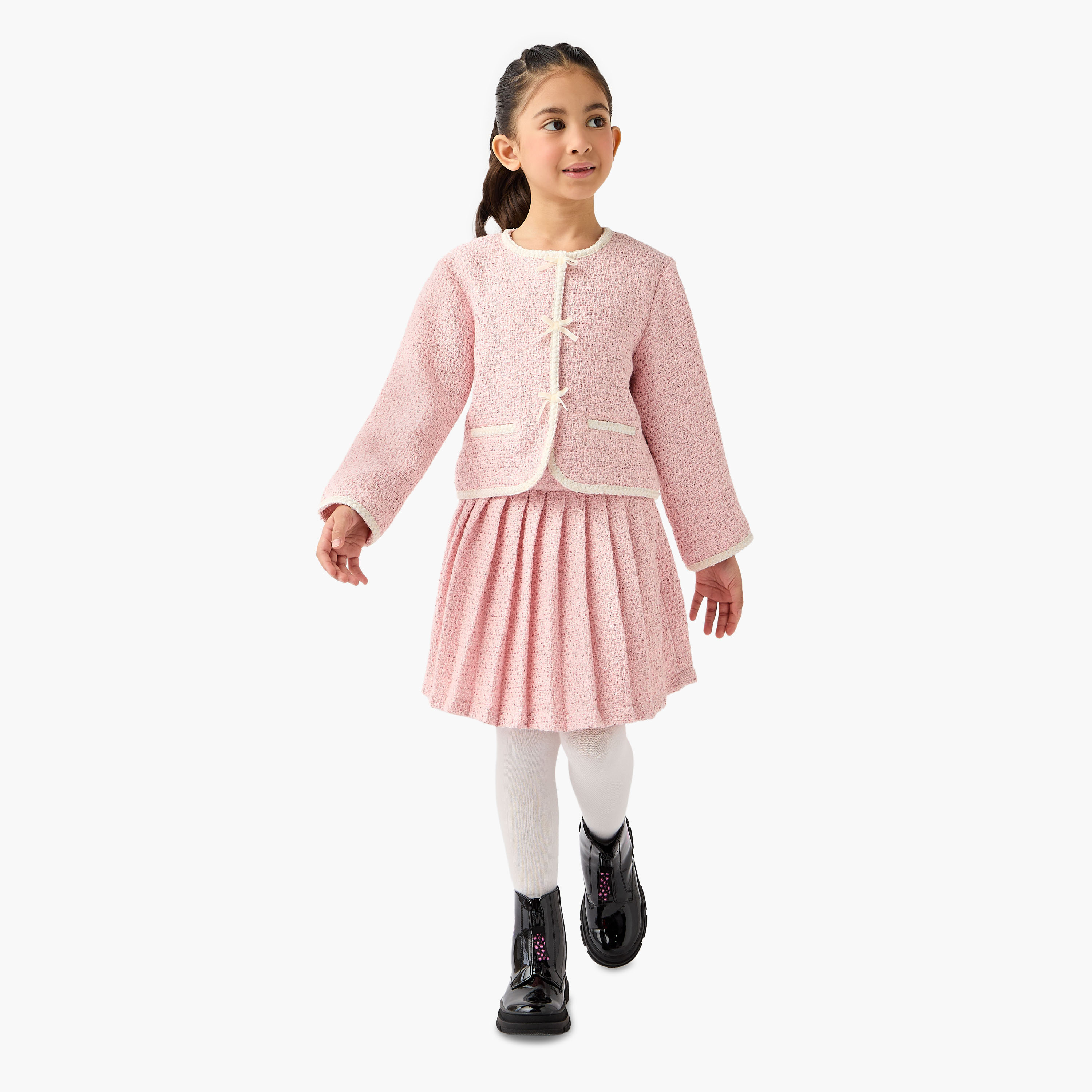 Eligo Embellished Jacket with Pleated Skirt and Tights-baby-girls-clothing-setsandcoords-image-1