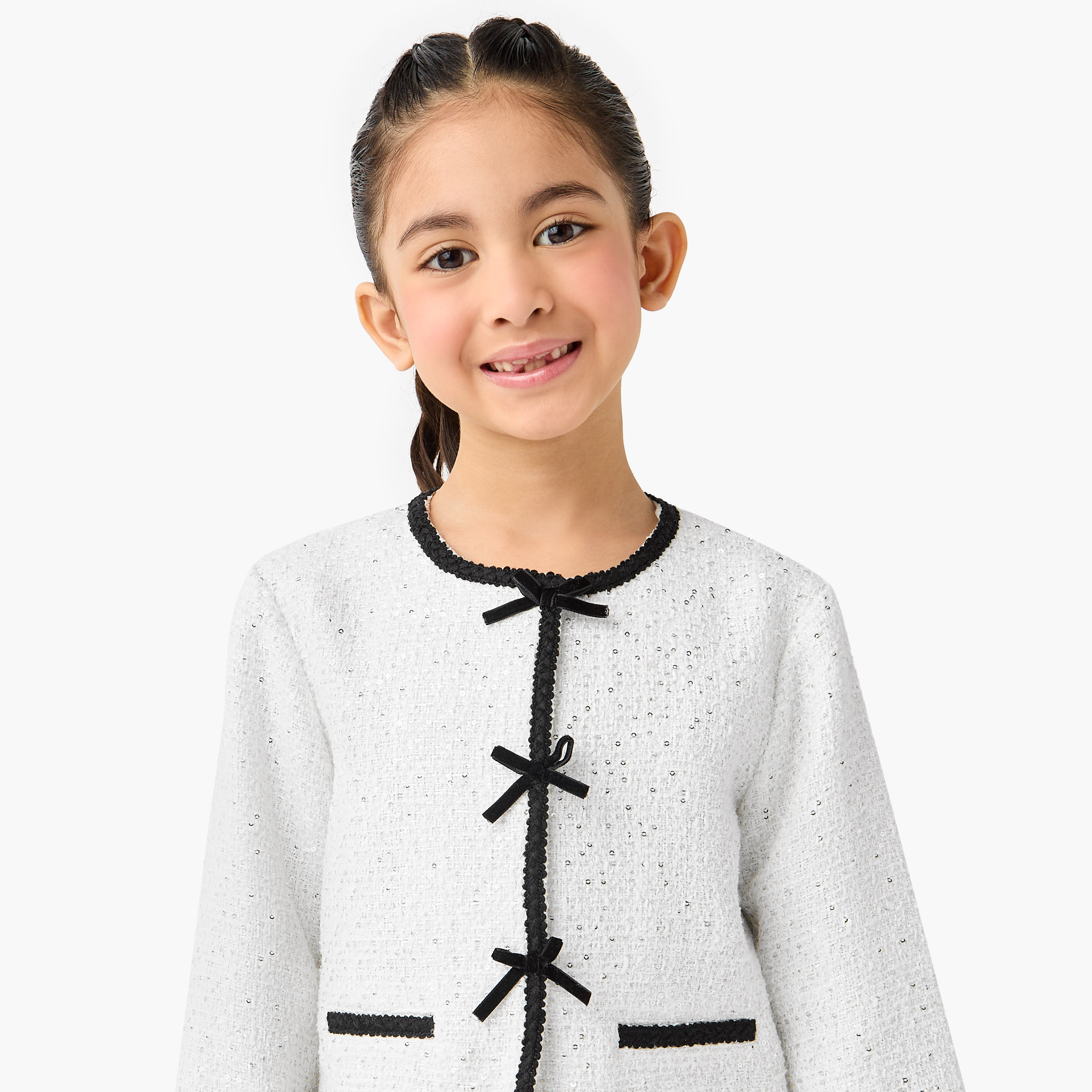 Eligo Embellished Jacket with Pleated Skirt and Tights-girls-clothing-setsandcoords-image-4