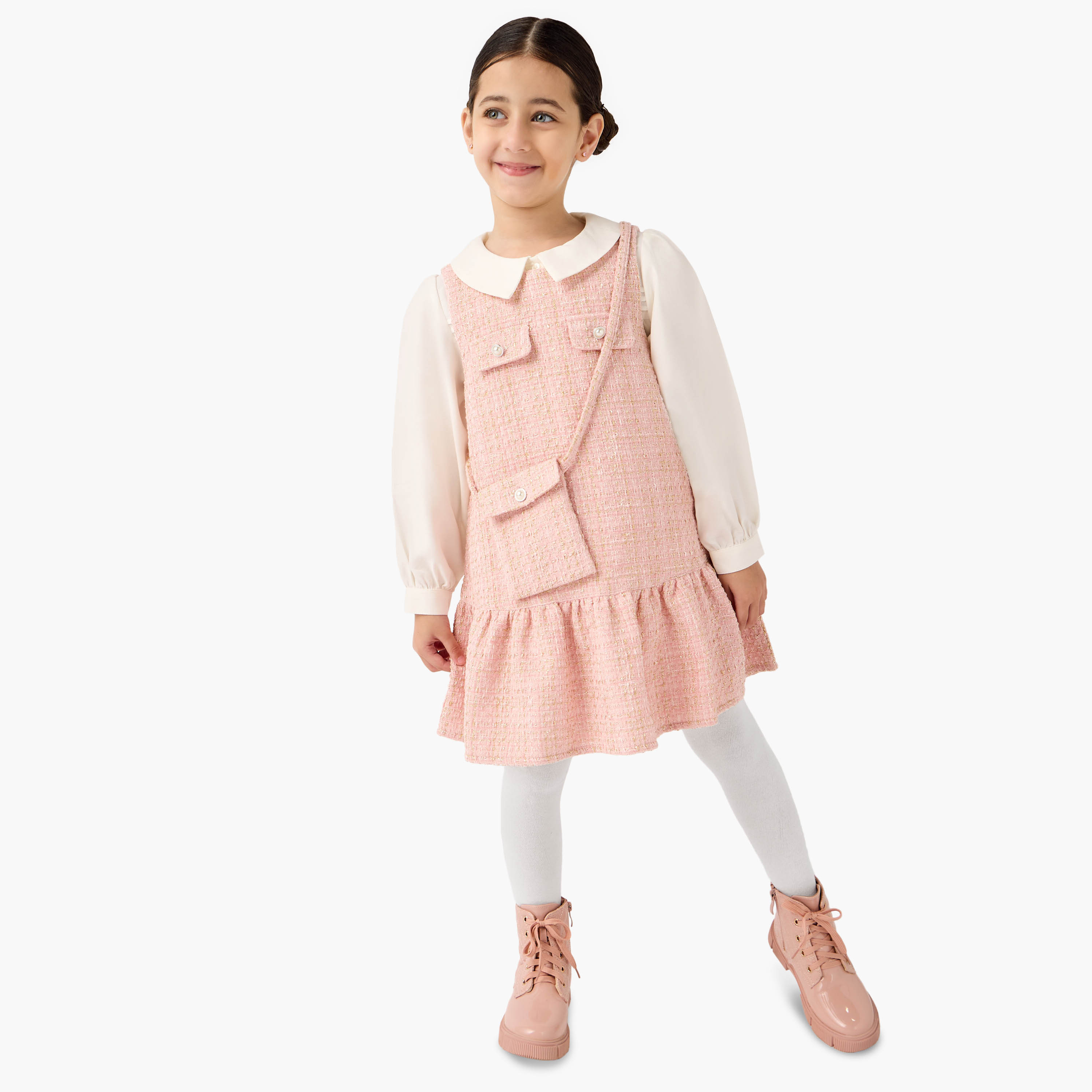 Eligo Textured 4-Piece Clothing Set-girls-clothing-winterwear-setsandcoords-image-2