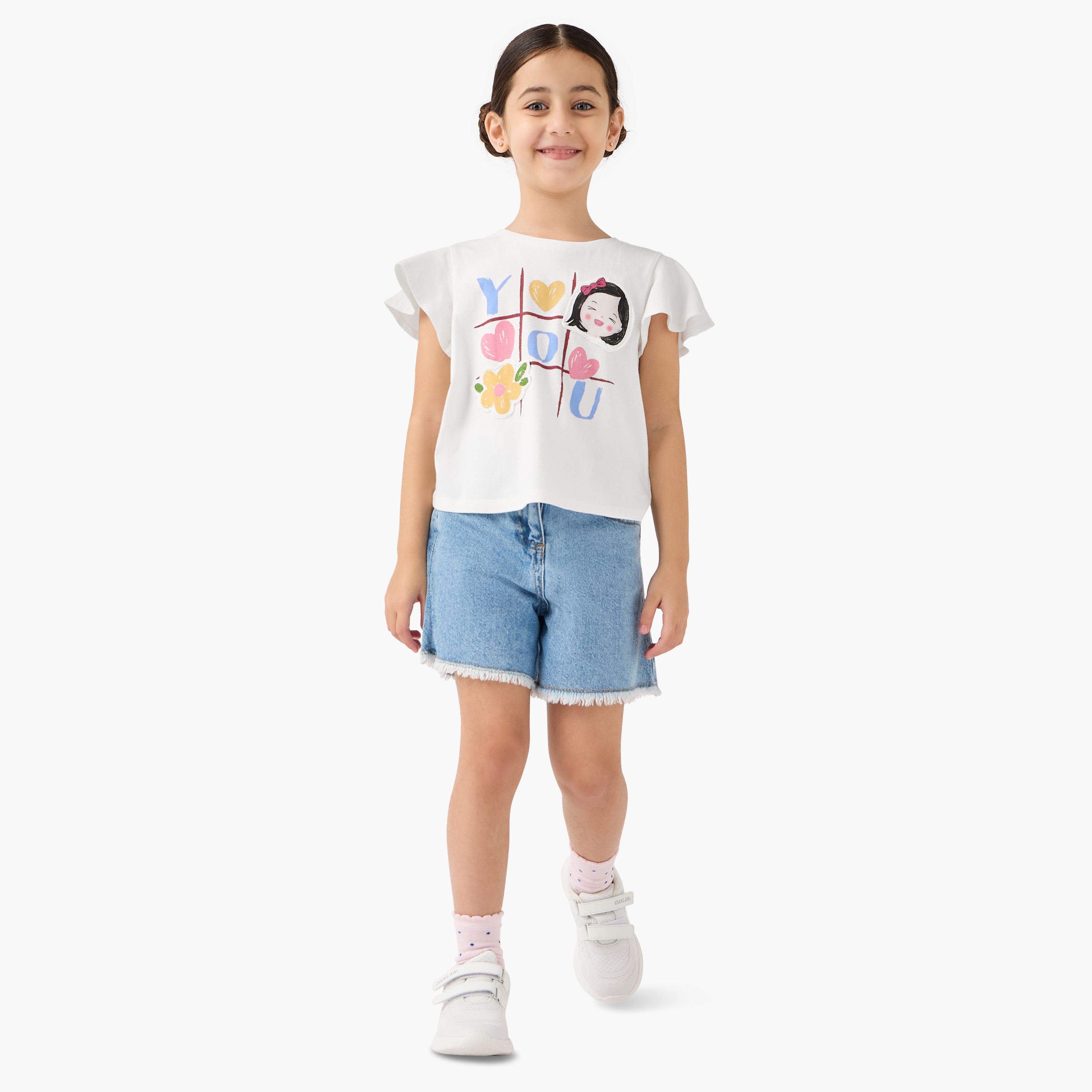 تيشيرت بأكمام واسعة وطبعات من لي كوبر-girls-clothing-tshirts-image-2