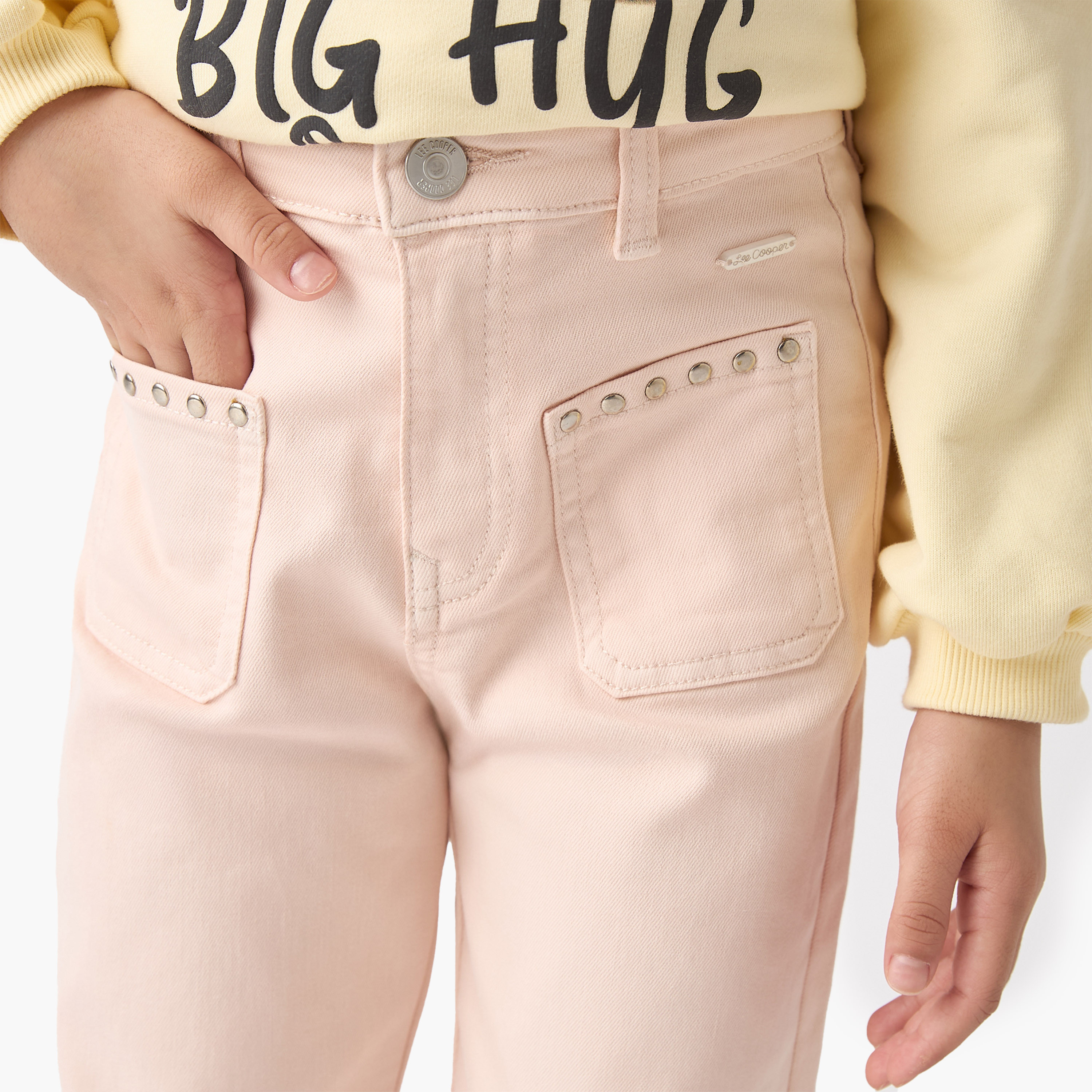 Juniors Solid Wide Leg Pants with Studded Pockets-baby-girls-clothing-bottoms-trousers-image-4