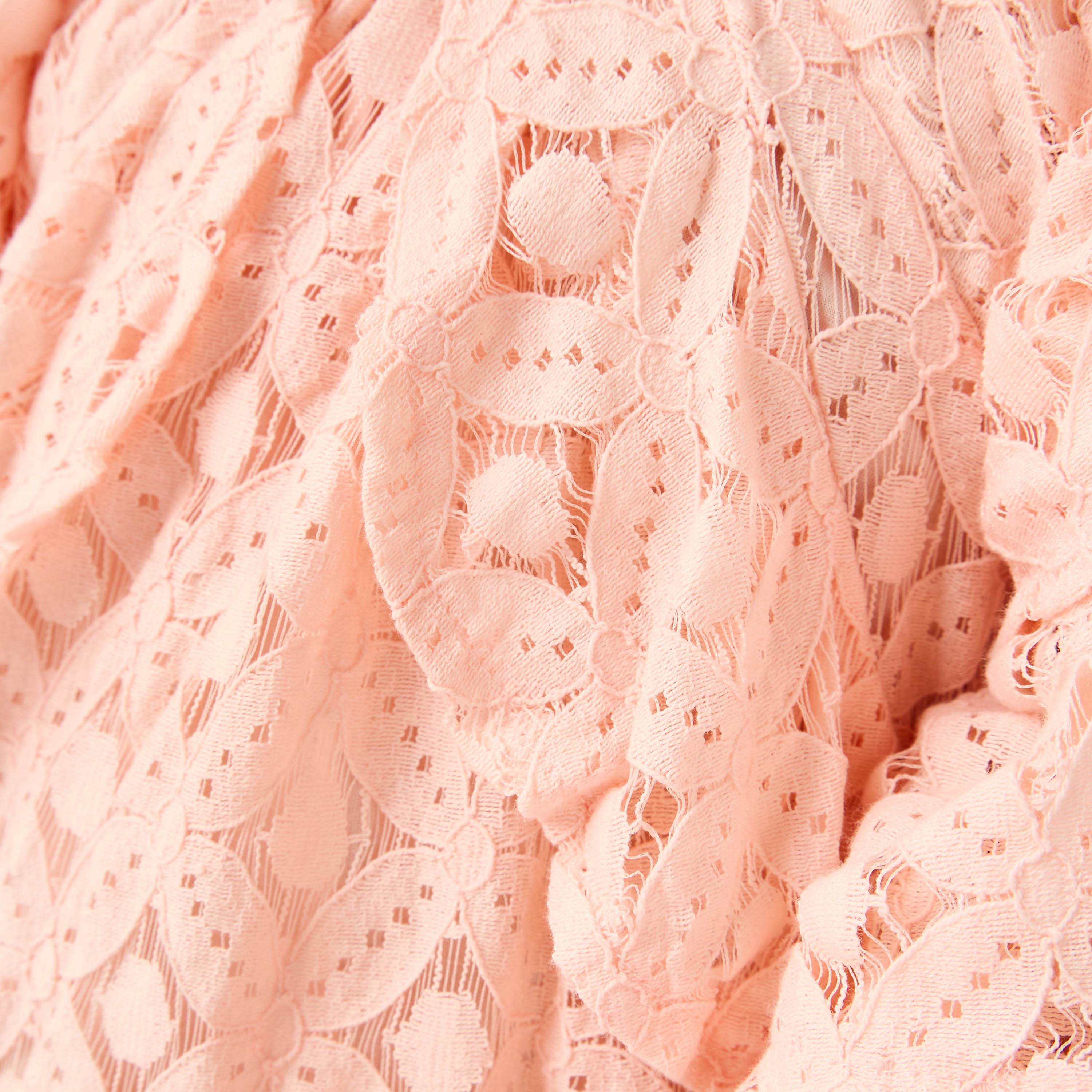 Lee Cooper A-line Lace Dress with Volume Sleeves-girls-clothing-dressesandjumpsuits-image-5