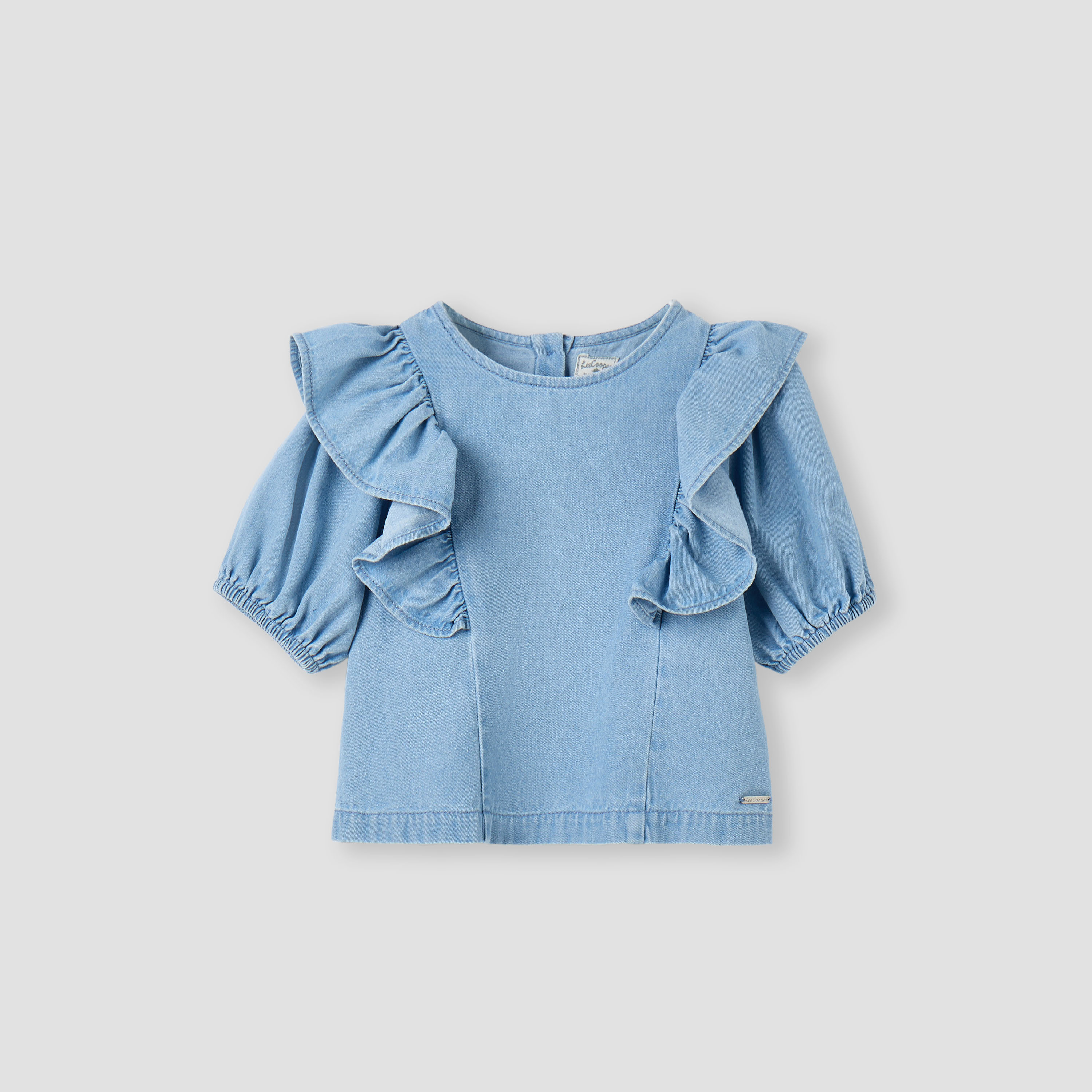 طقم بلوزة وتنورة دينم كشكش من لي كوبر-baby-girls-clothing-setsandcoords-image-2