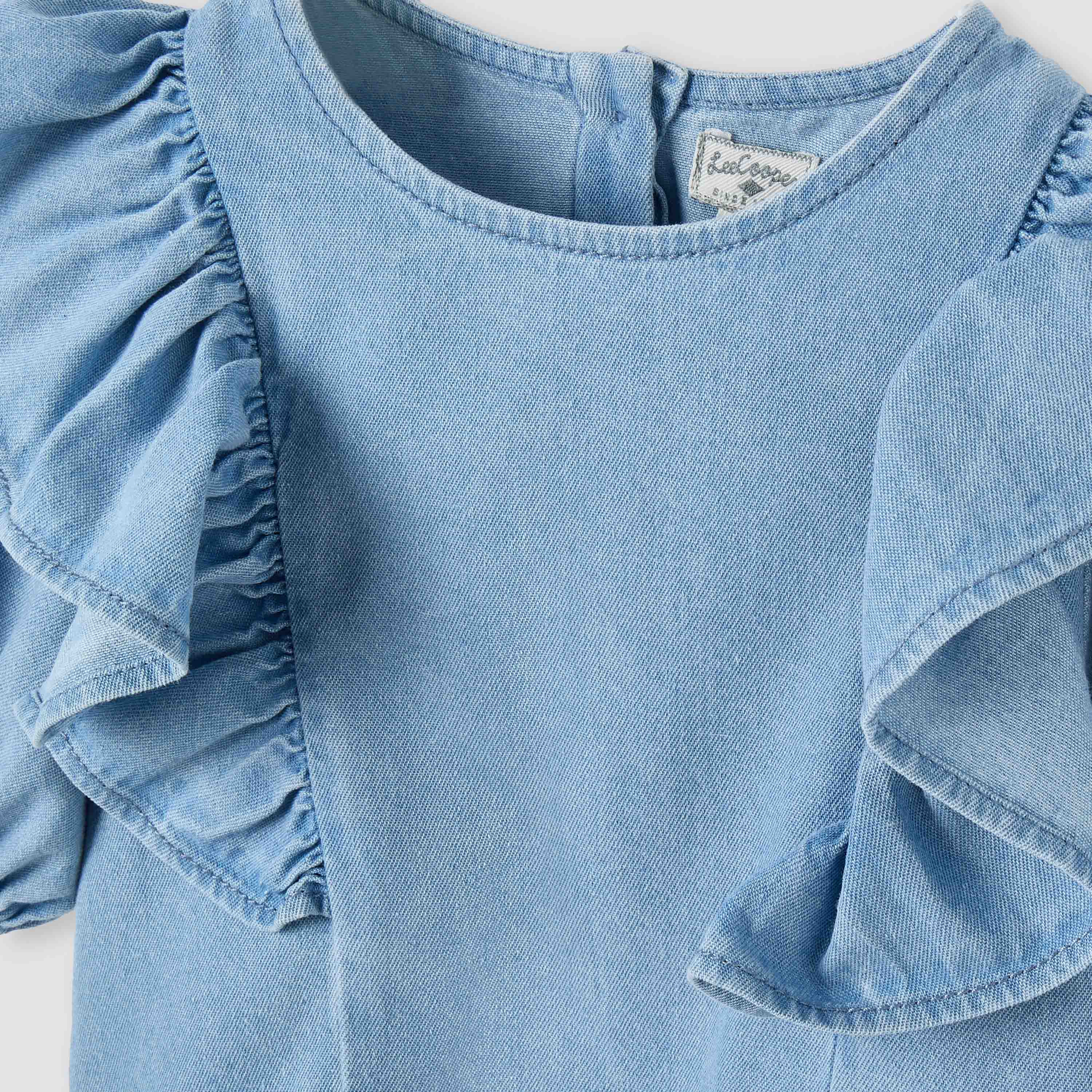 طقم بلوزة وتنورة دينم كشكش من لي كوبر-baby-girls-clothing-setsandcoords-image-4