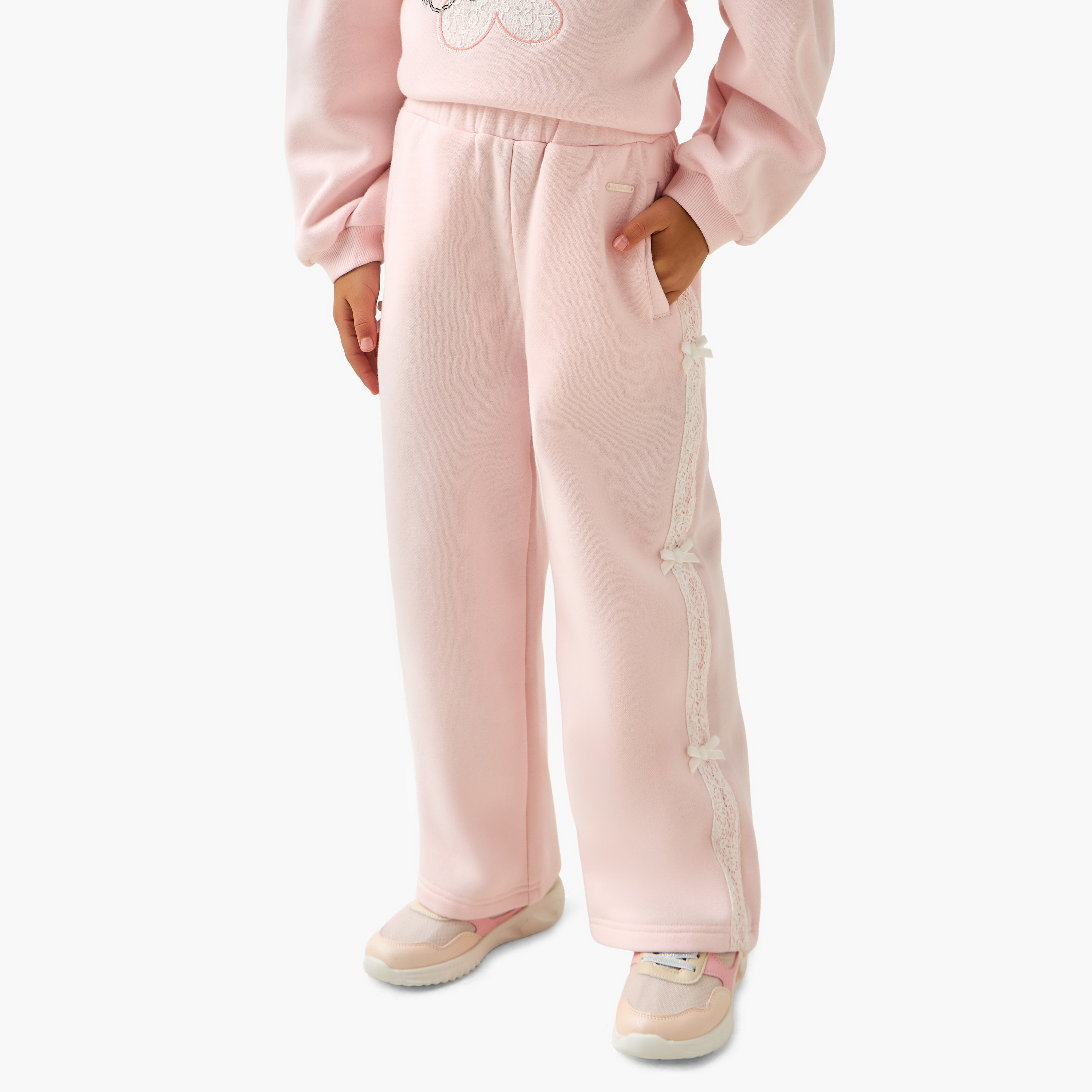 Lee Cooper Crew Neck Long Sleeve Sweatshirt and Pants Set with Embroidery-girls-clothing-setsandcoords-image-3