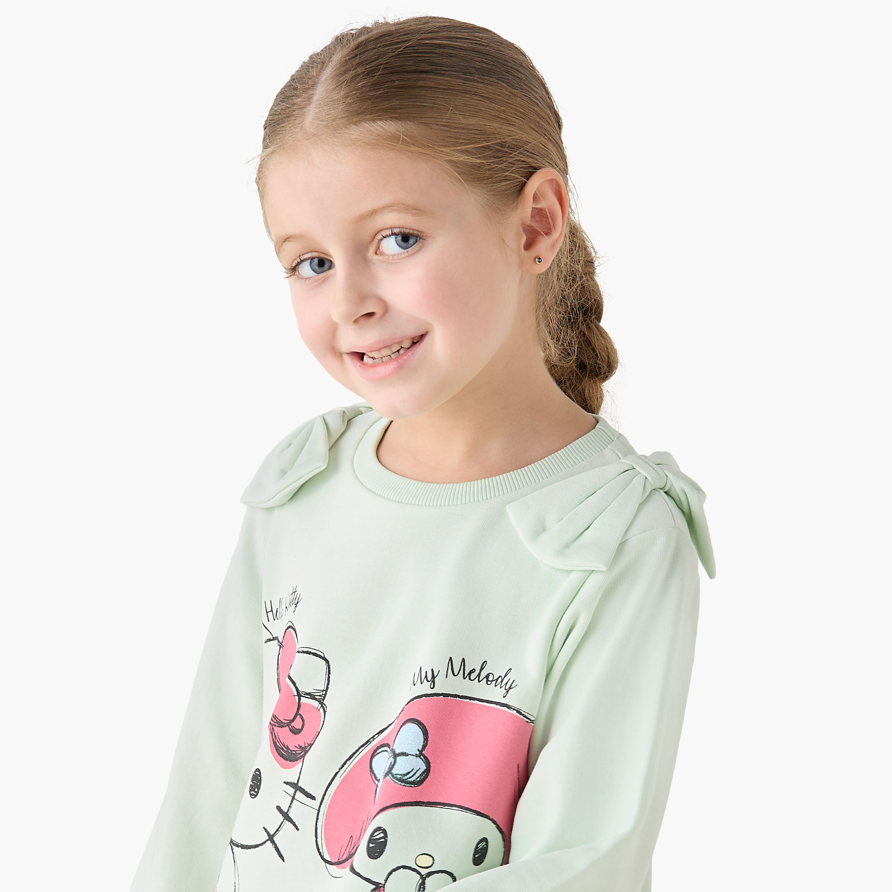 Sanrio Crew Neck Long Sleeves T-shirt with Hello Kitty and Friends Print-girls-clothing-tshirts-image-4