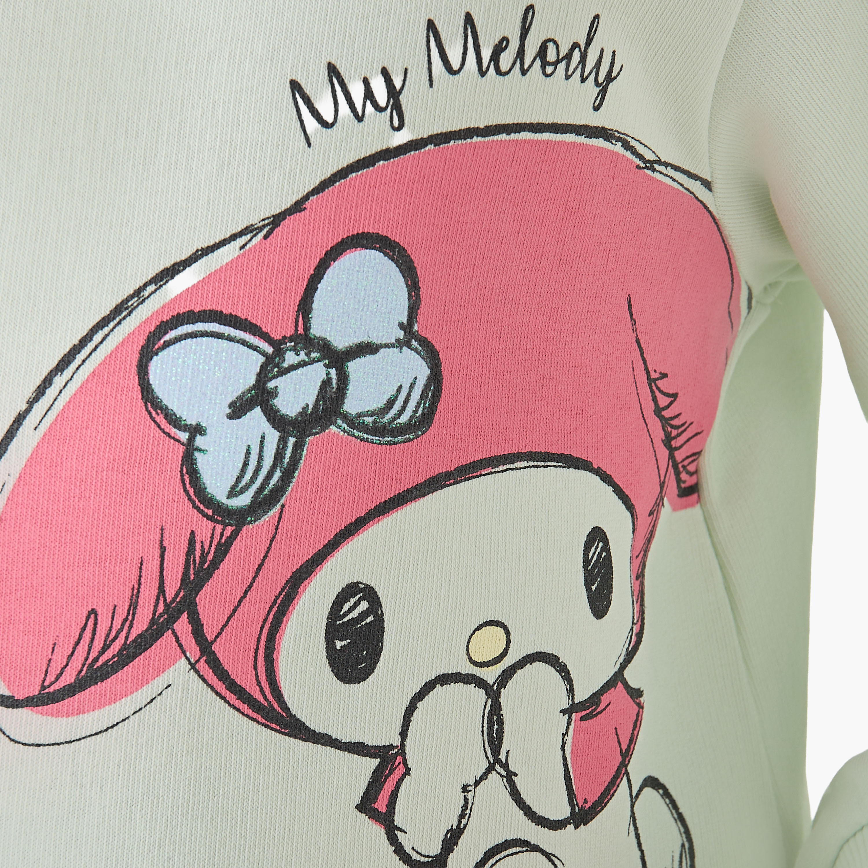 Sanrio Crew Neck Long Sleeves T-shirt with Hello Kitty and Friends Print-girls-clothing-tshirts-image-5