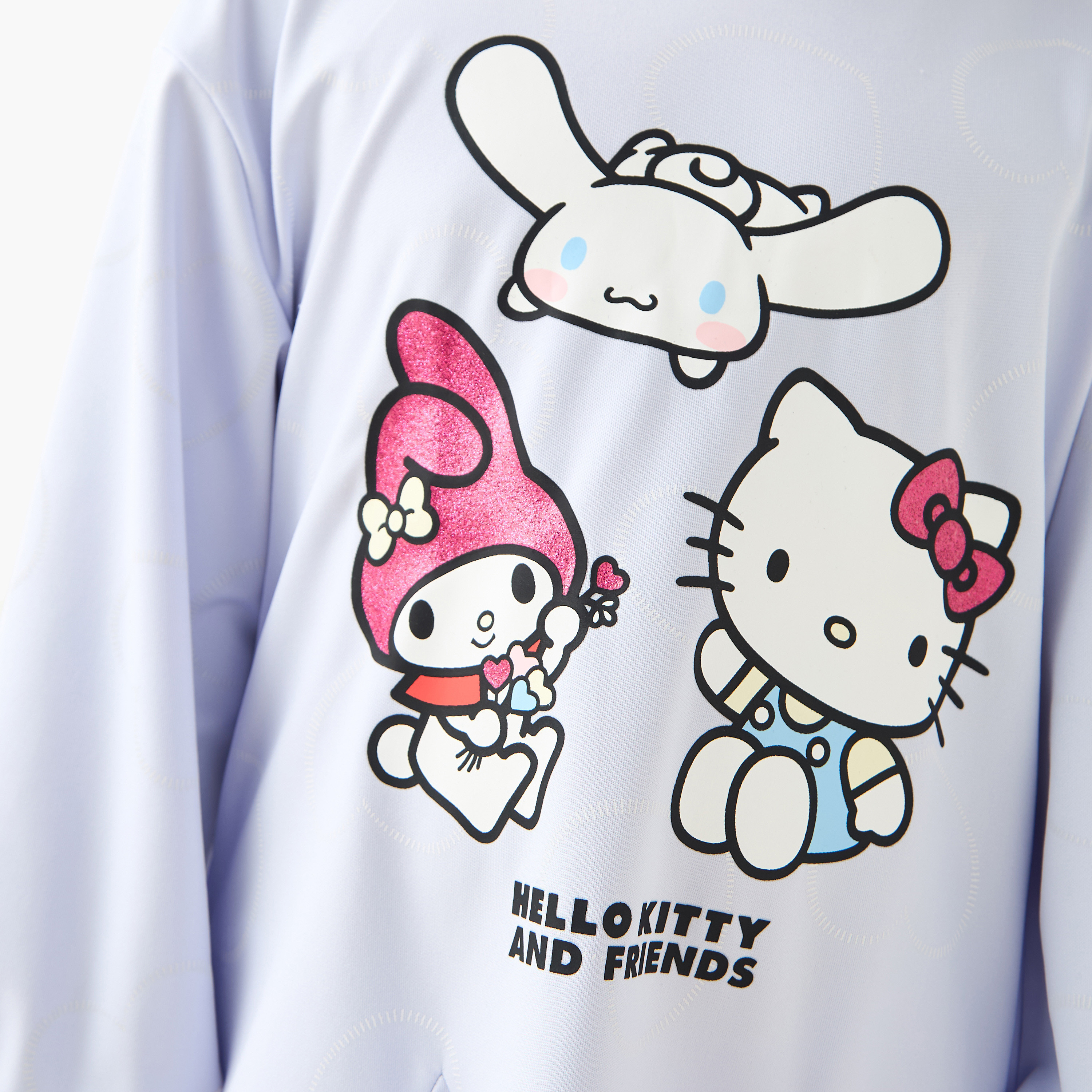 Sanrio Hello Kitty and Friends Print Dress with Long Sleeves-girls-clothing-dressesandjumpsuits-image-4