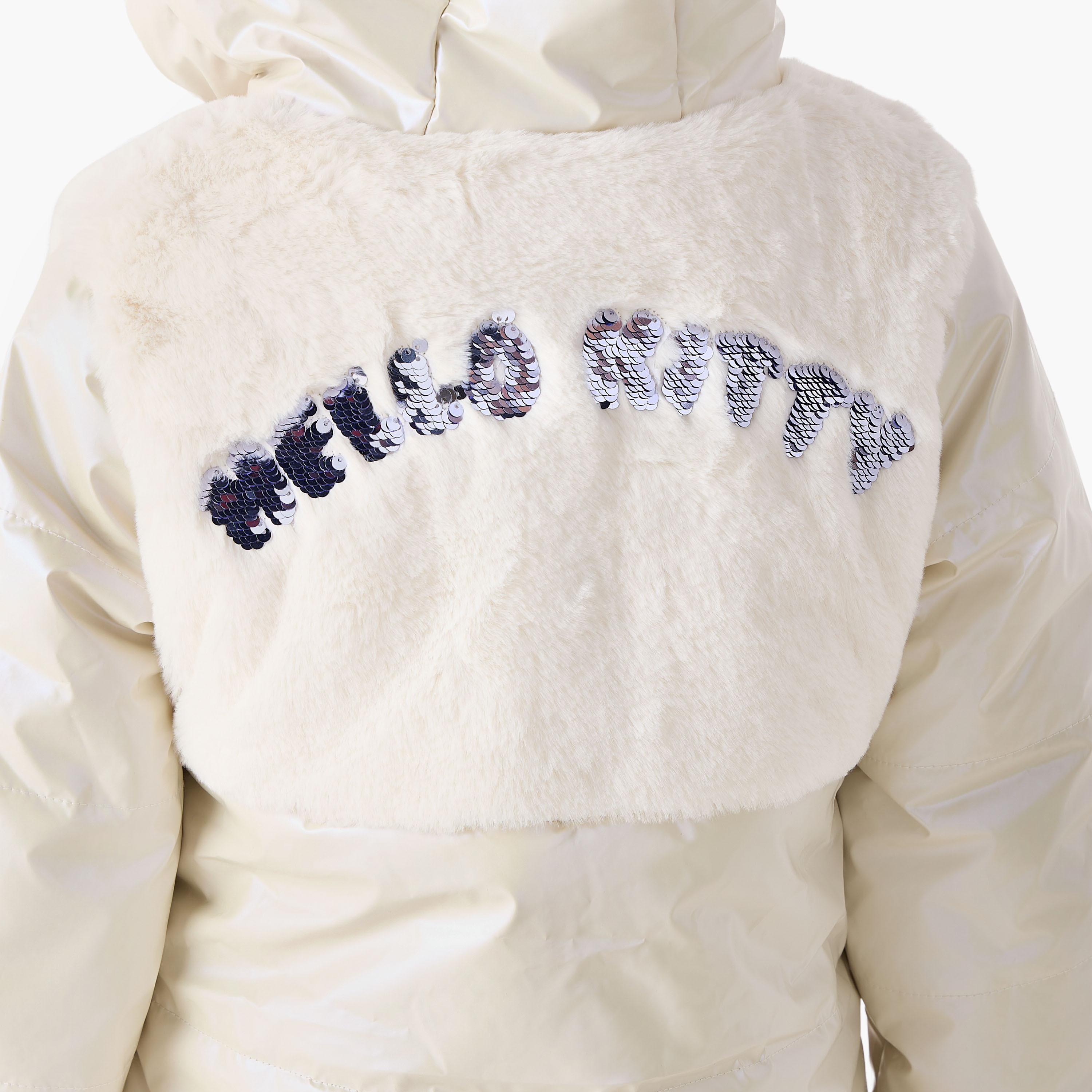 Sanrio Hello Kitty Sequin Embellished Padded Jacket with Hood-baby-girls-clothing-jacketsandcoats-image-6