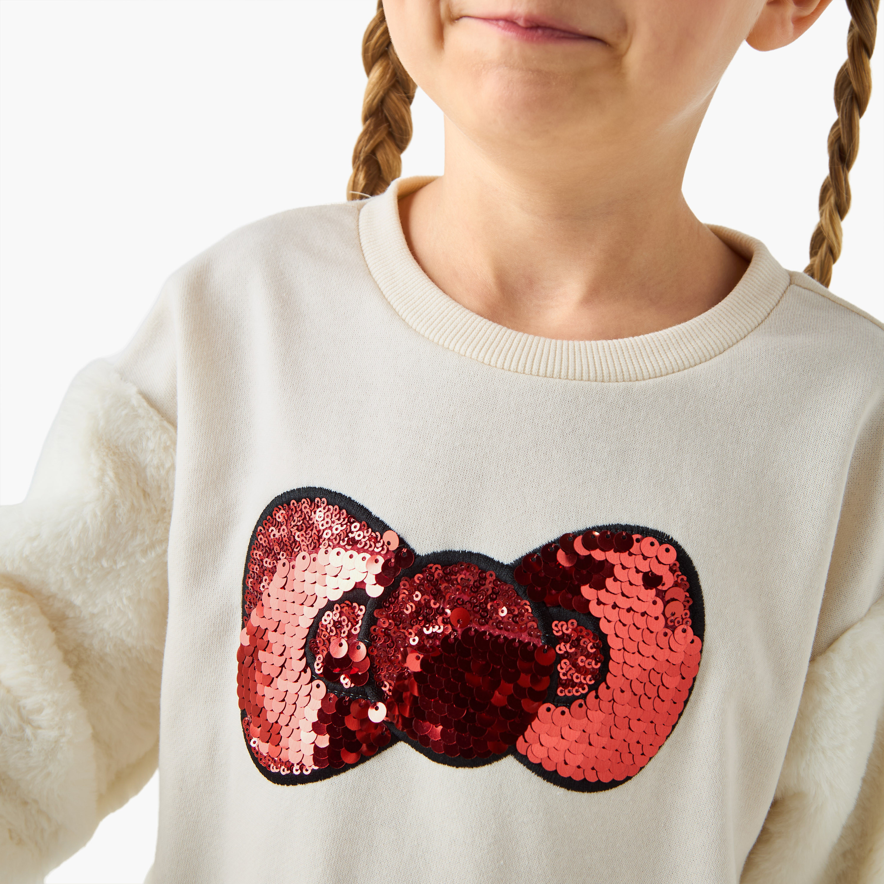 Sanrio Sequin Embellished Pullover with Long Sleeves-baby-girls-clothing-sweatshirts-image-4