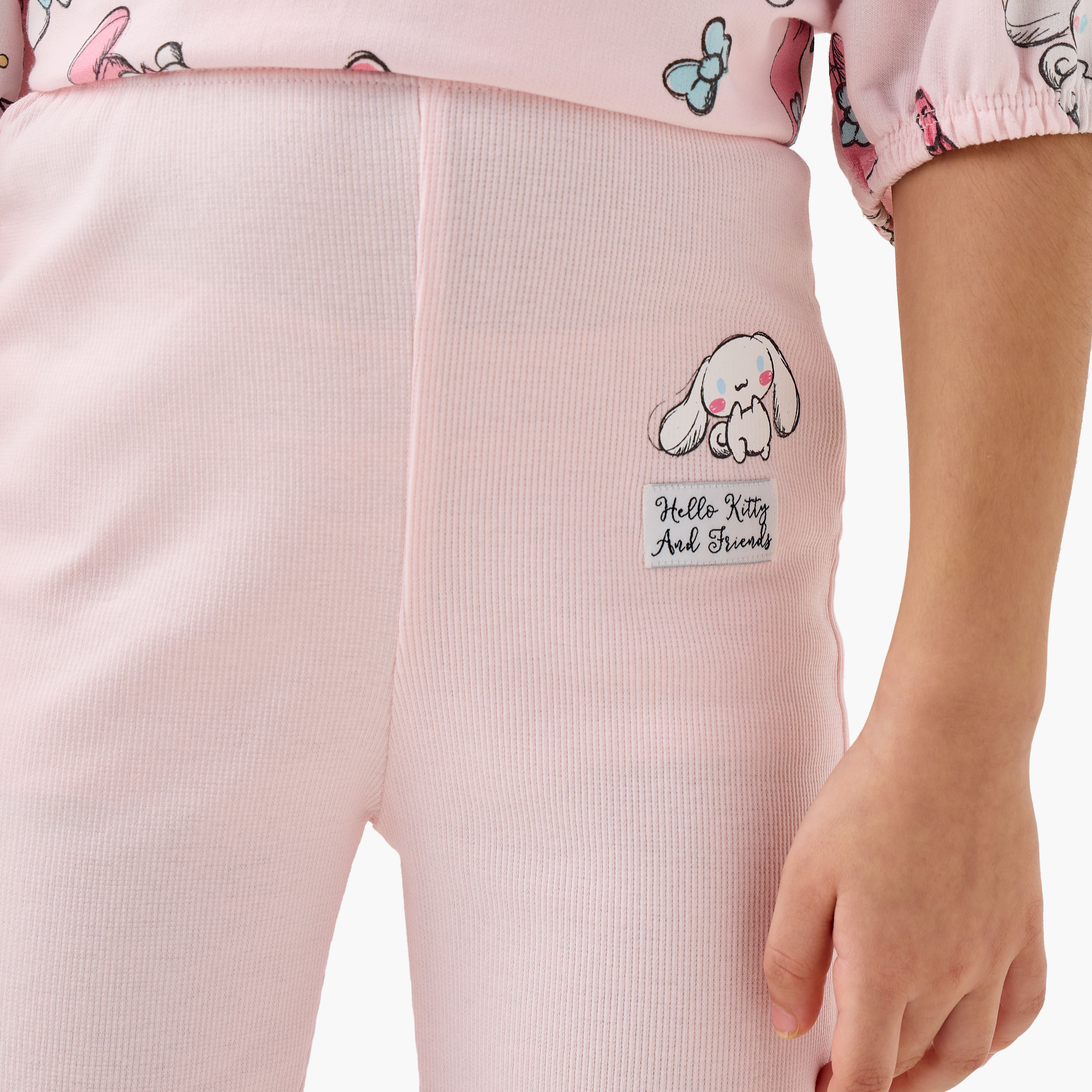 Sanrio Hello Kitty Print Top and Pants Set-girls-clothing-winterwear-setsandcoords-image-6