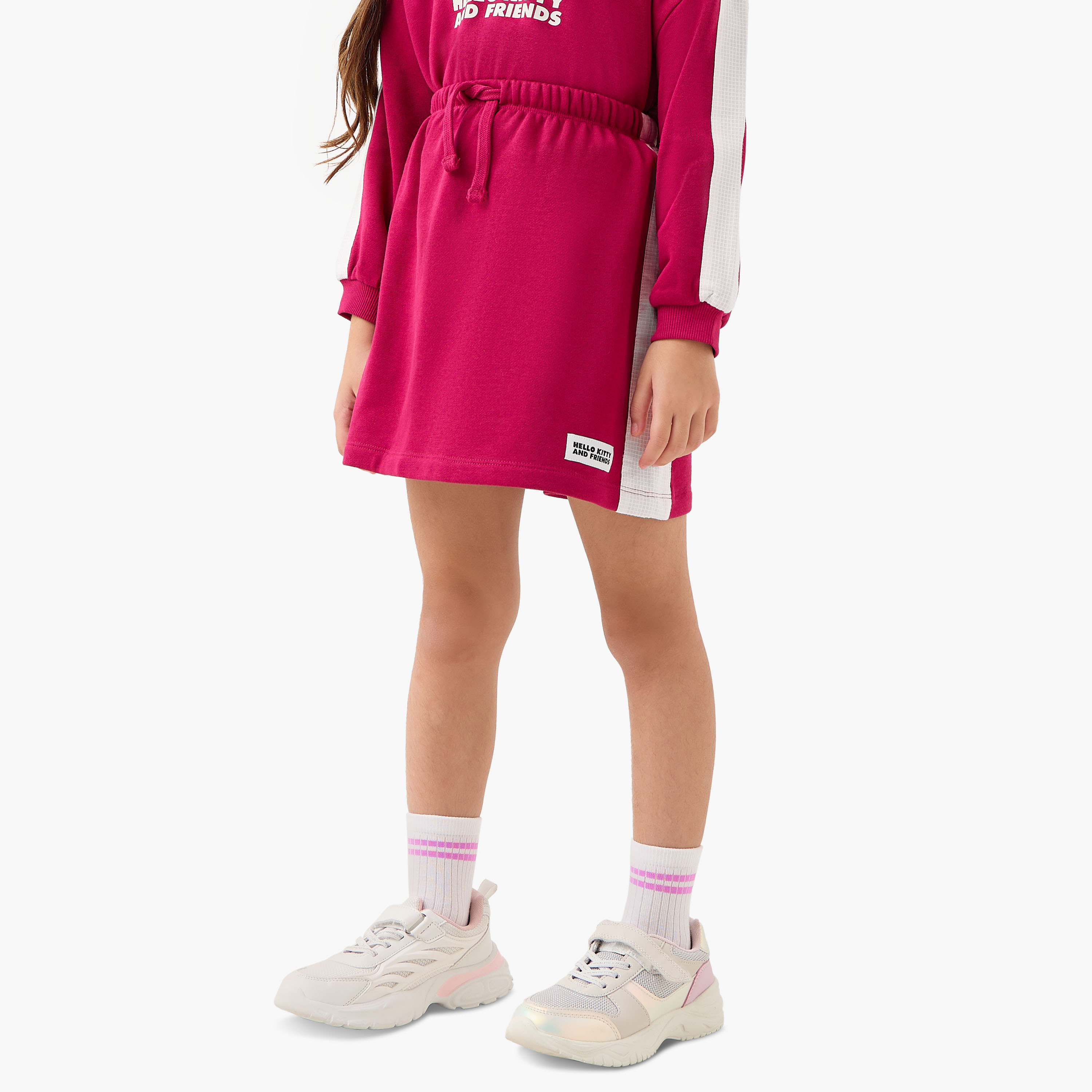 Sanrio Hello Kitty and Friends Print Hooded Sweatshirt and Skirt Set-baby-girls-clothing-setsandcoords-image-3
