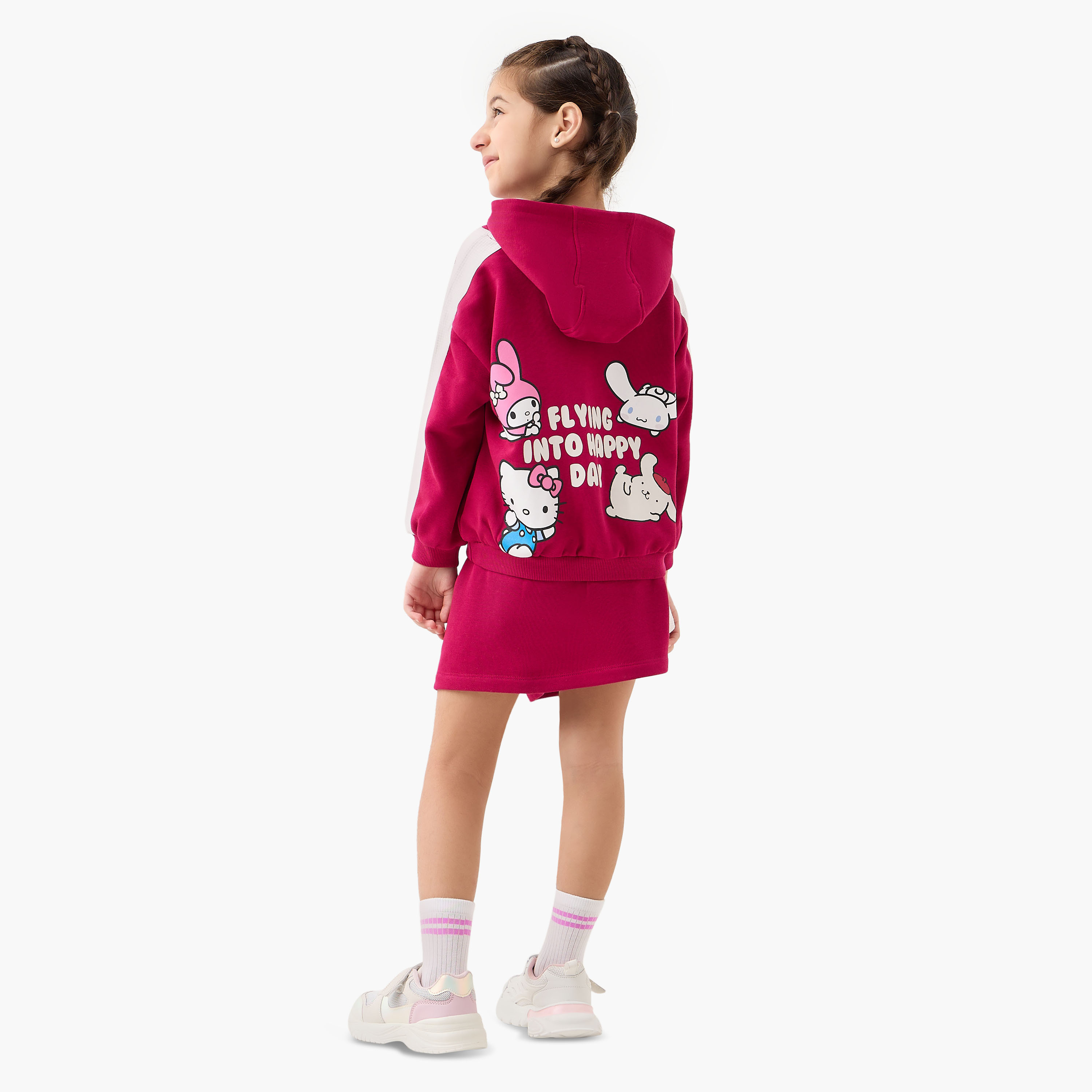 طقم سويت شيرت بقبعة وتنورة بطبعات هالو كيتي من سانريو-baby-girls-clothing-setsandcoords-image-4