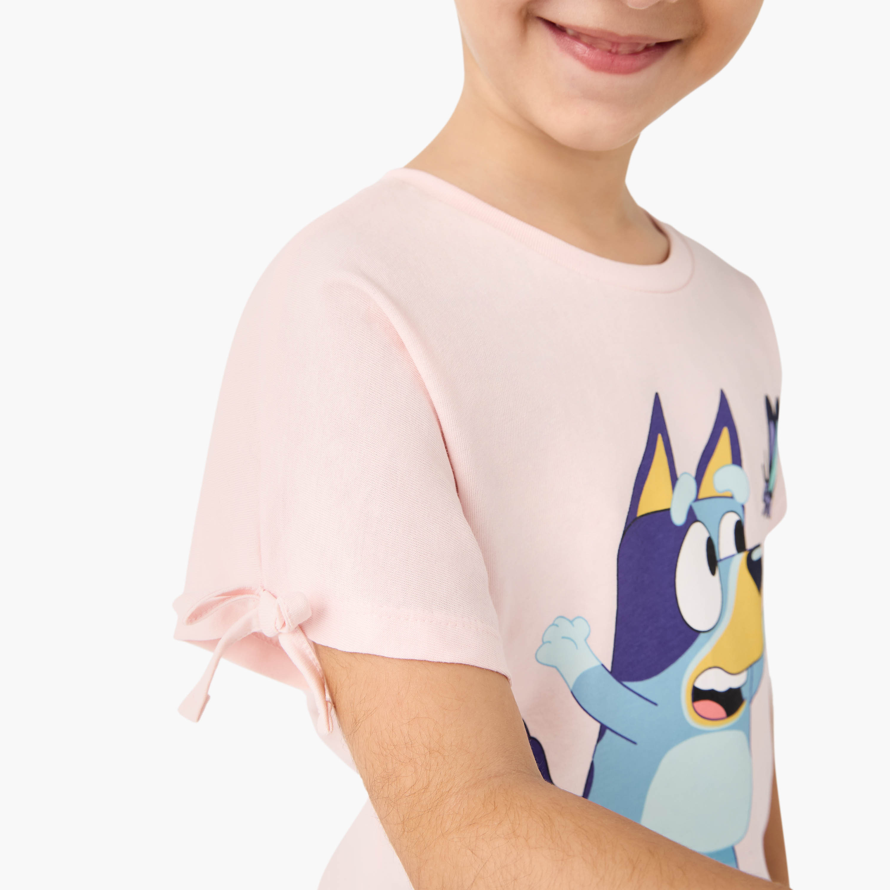Bluey Print Top with Extended Sleeves-girls-clothing-tshirts-image-4