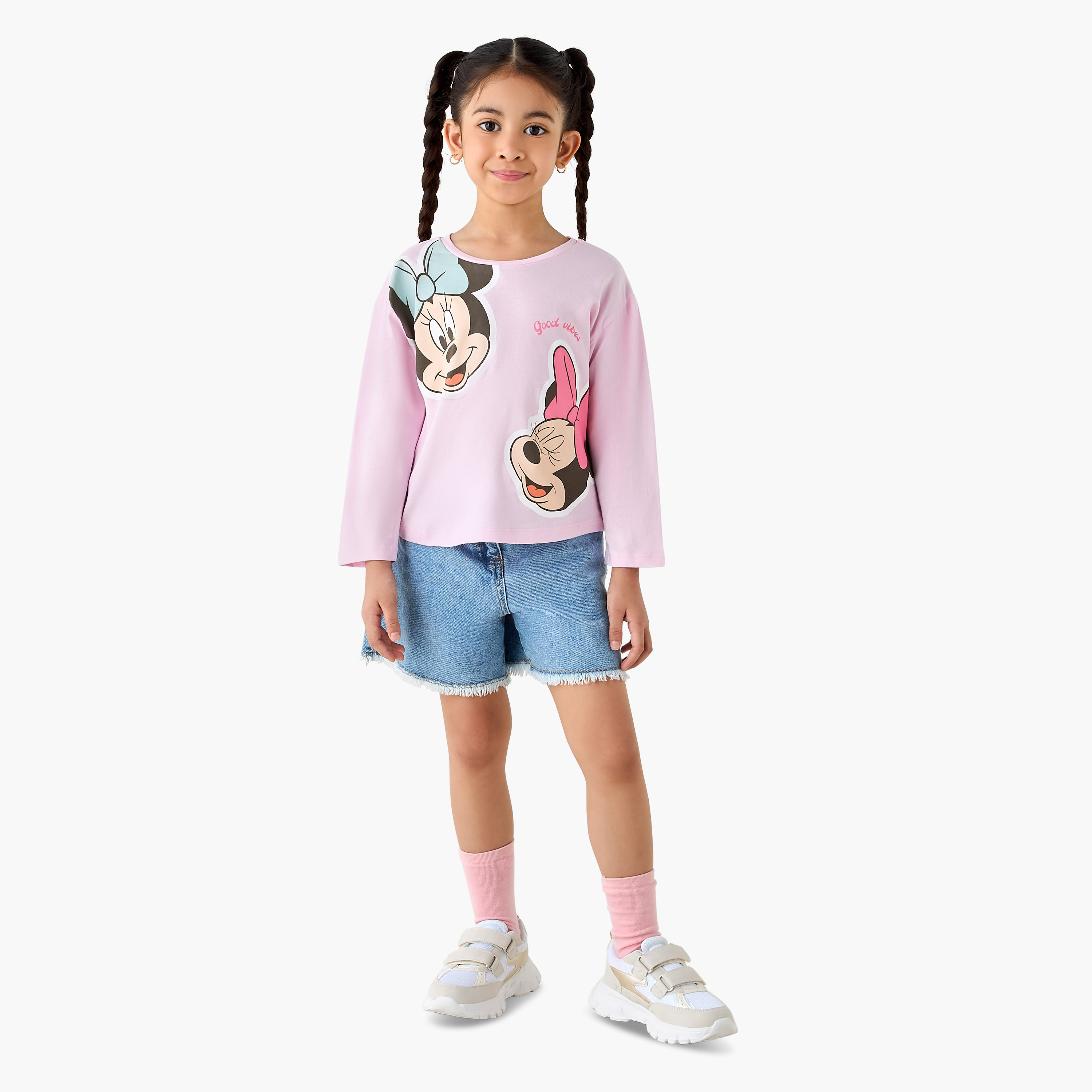 Disney Minnie Mouse Print Long Sleeves T-shirt - Set of 2-girls-clothing-tshirts-image-7