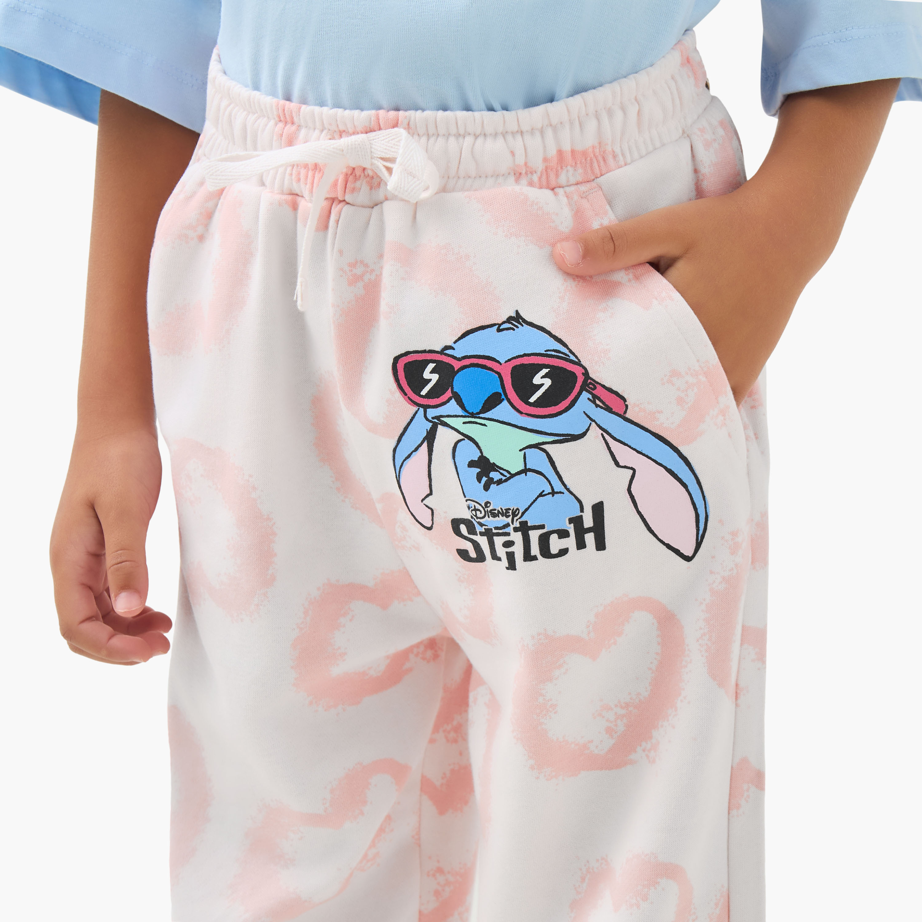 Disney Girls Joggers with Stitch Print - Cotton - Drawstring Waist-baby-girls-clothing-bottoms-joggersandtrackpants-image-4