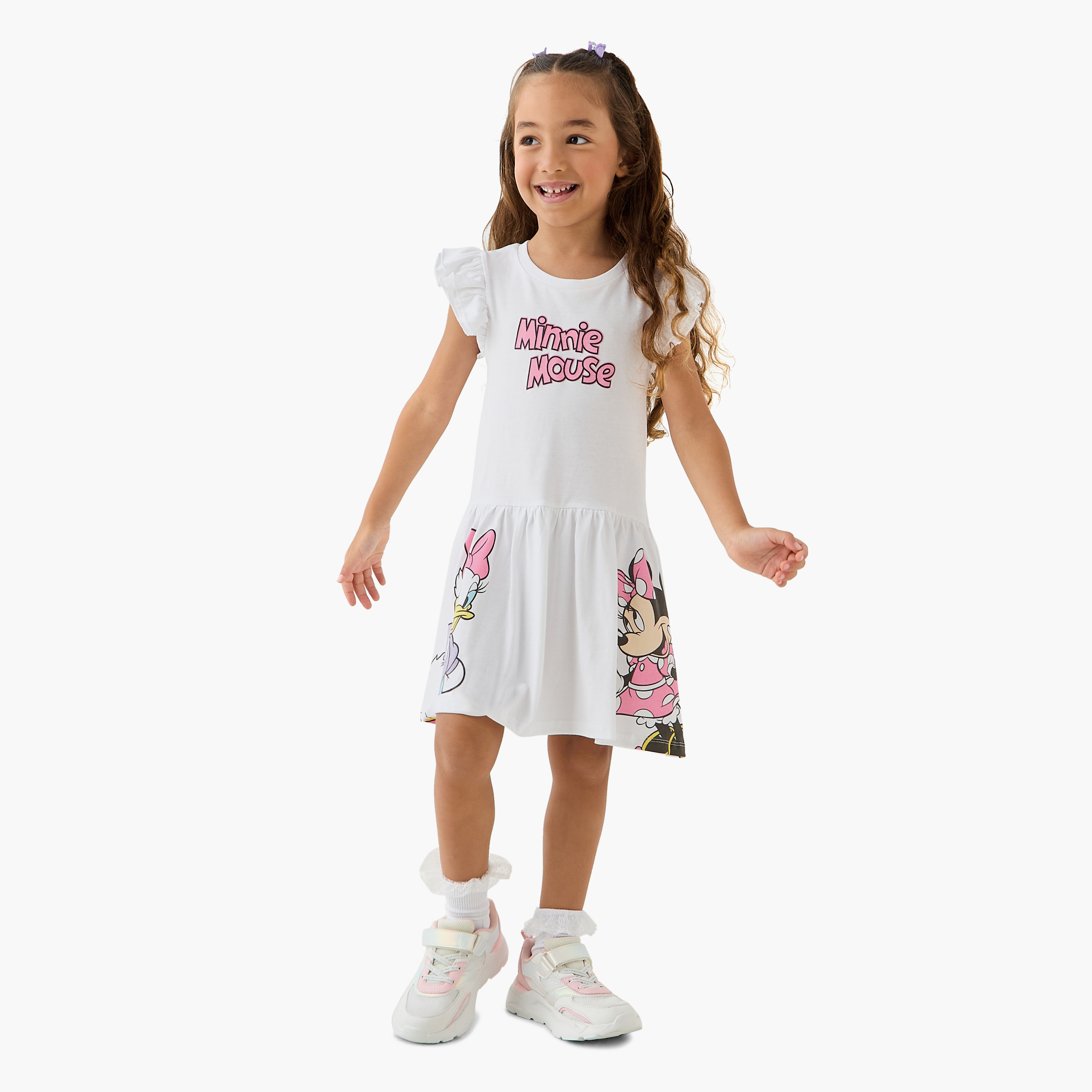 فستان دون أكمام بطبعات ميني ماوس وديزي داك من ديزني-girls-clothing-dressesandjumpsuits-image-2