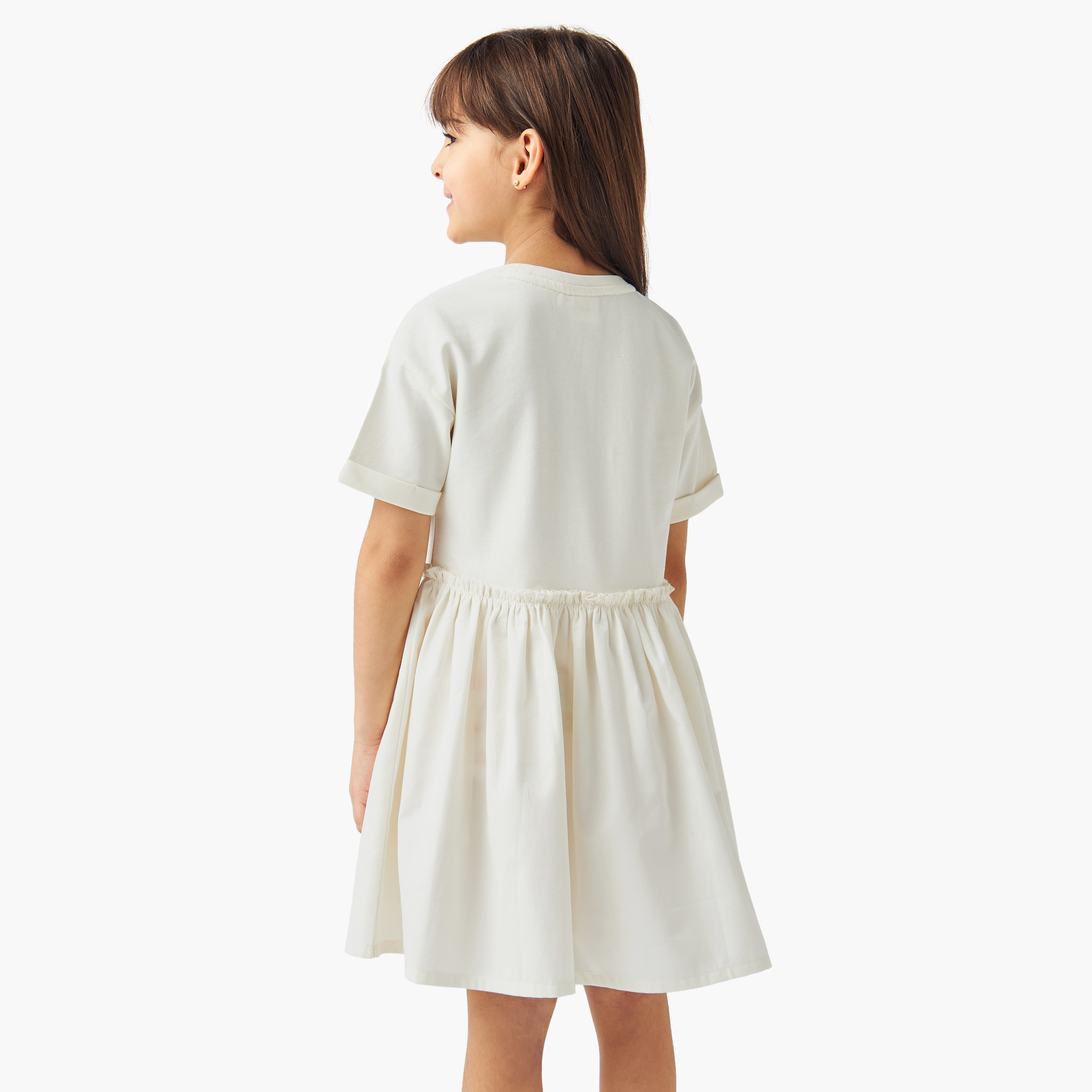 Disney Stitch and Angel Print Dress with Short Sleeves-girls-clothing-dressesandjumpsuits-image-3