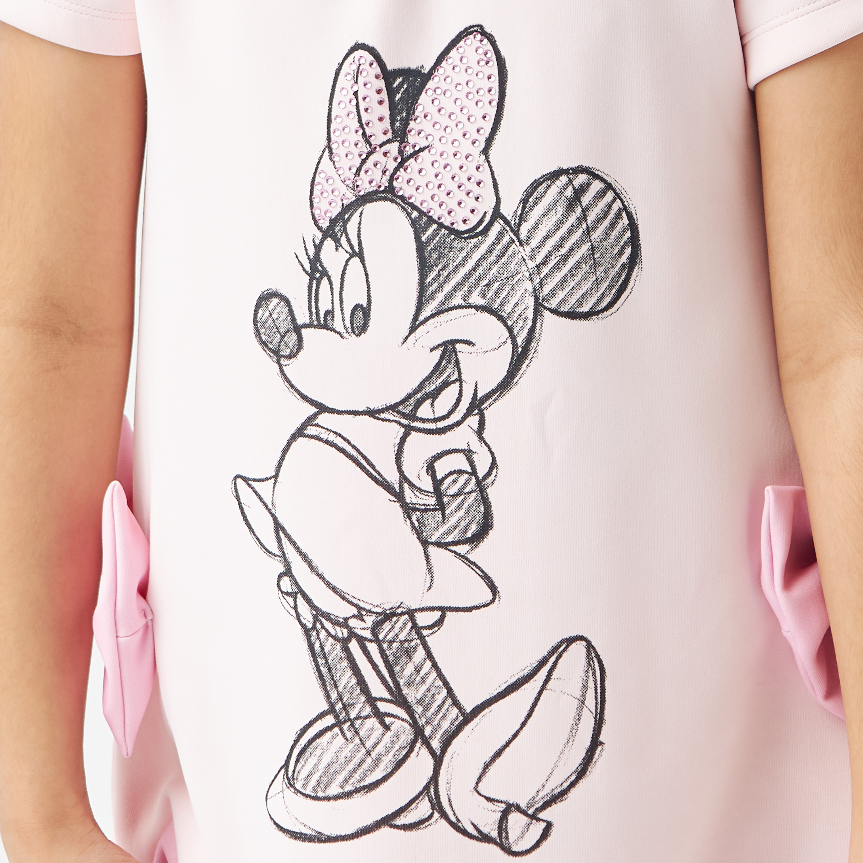 Disney Minnie Mouse Print Dress with Short Sleeves-girls-clothing-dressesandjumpsuits-image-4