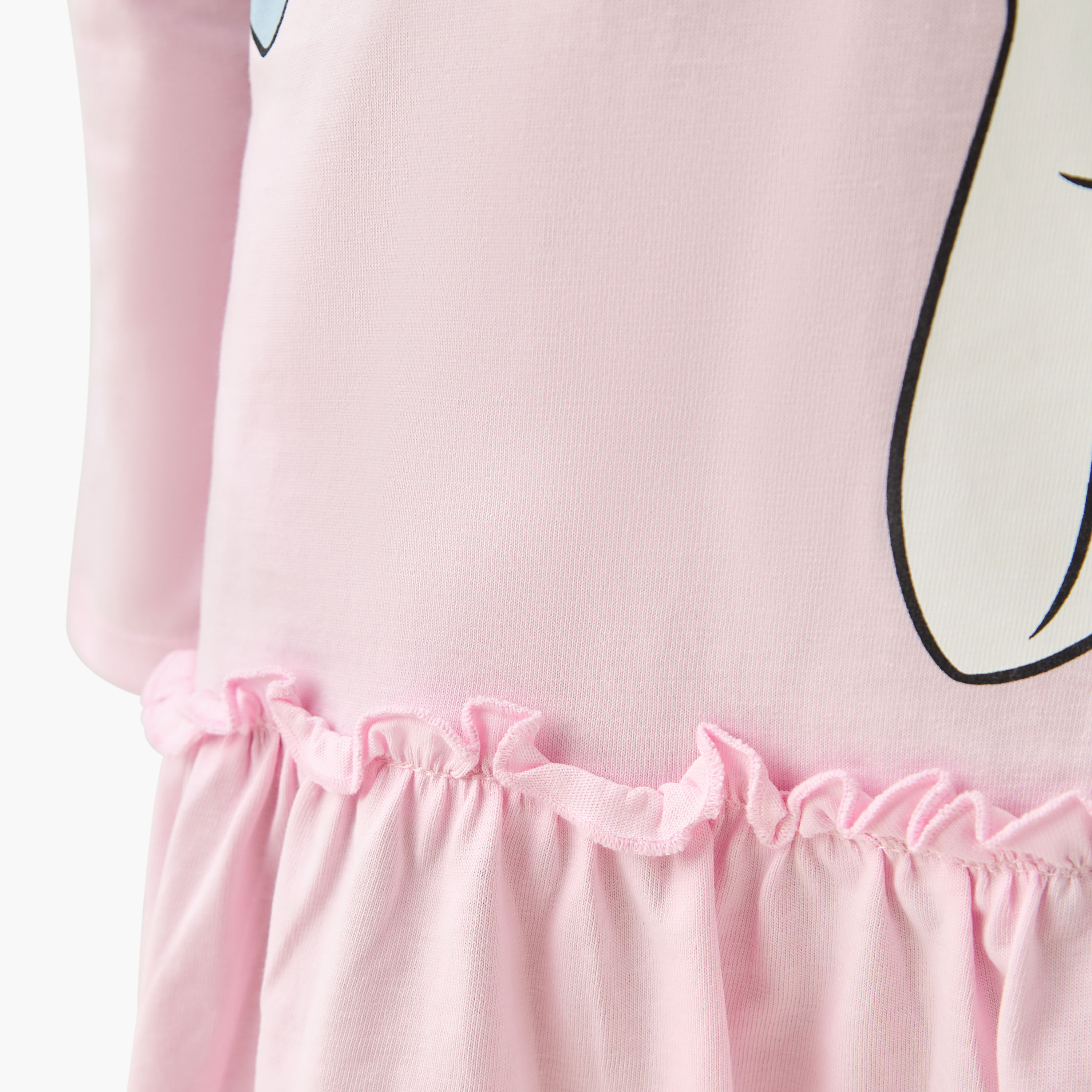 Disney Minnie Mouse and Daisy Duck Print Dress with Long Sleeves-girls-clothing-dressesandjumpsuits-image-5
