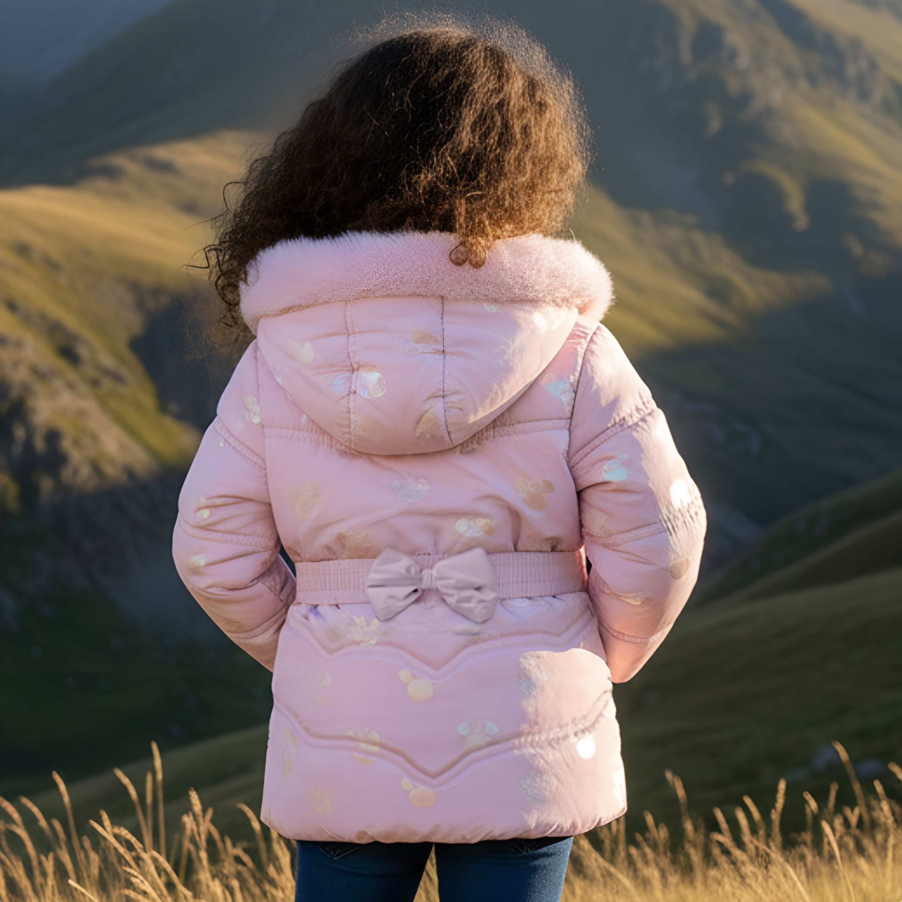 Disney Minnie Mouse Print Puffer Jacket with Hood-baby-girls-clothing-jacketsandcoats-image-2