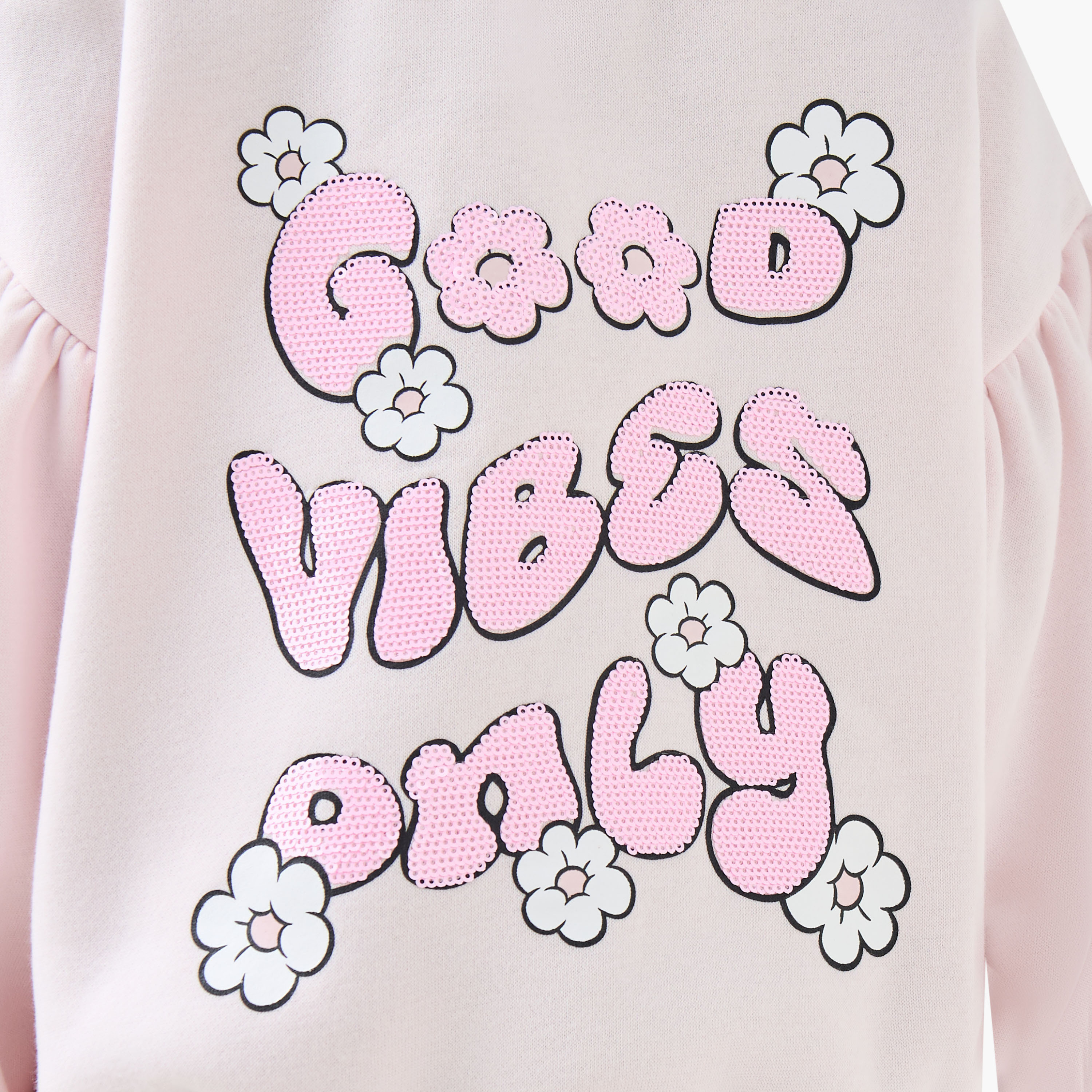 سويت شيرت للبنات بياقة مستديرة بطبعات ميني ماوس - أكمام طويلة من ديزني-baby-girls-clothing-winterwear-sweatshirts-image-1