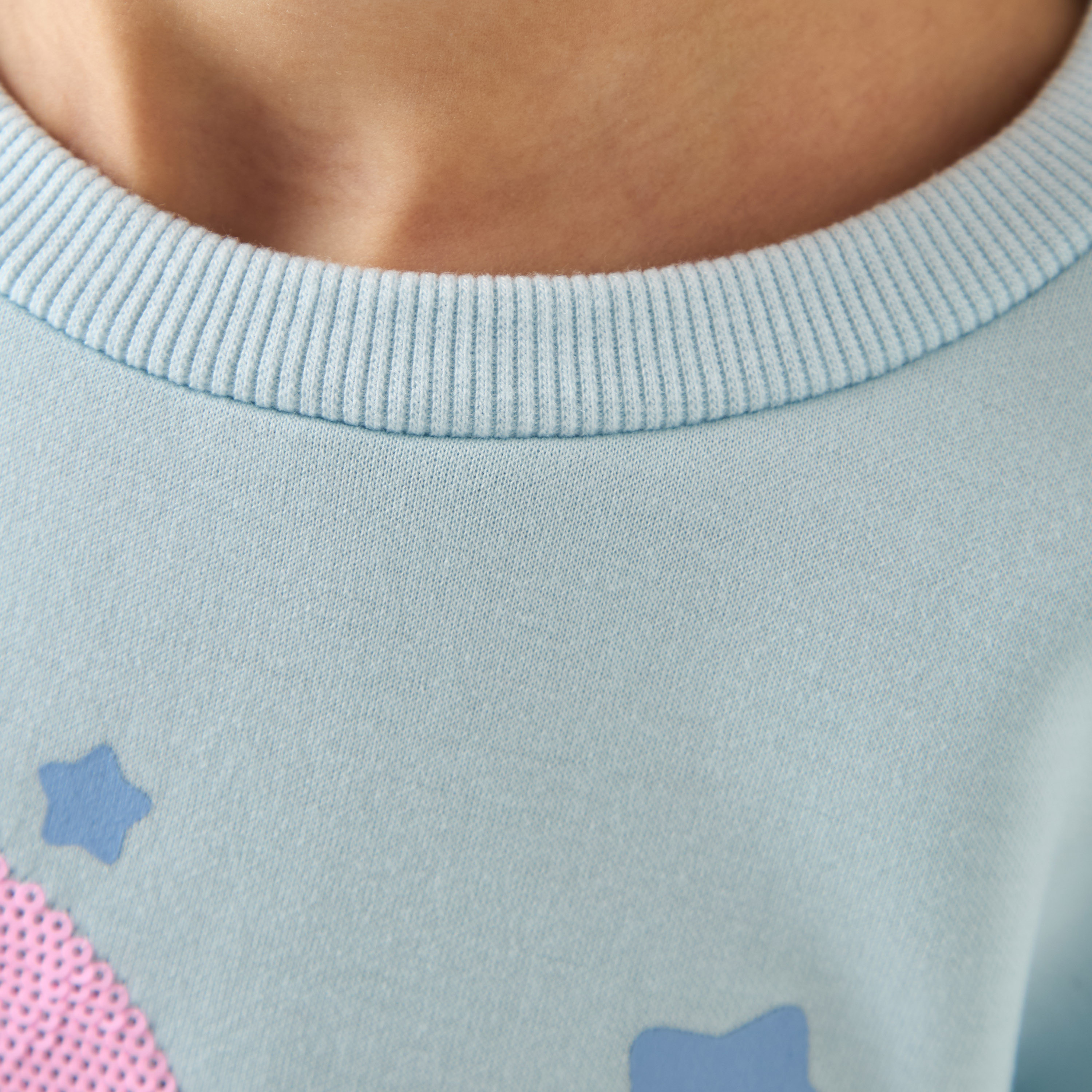 Disney Stitch and Angel Sequinned Sweatshirt with Ruffle Detail Sleeves-baby-girls-clothing-sweatshirts-image-5