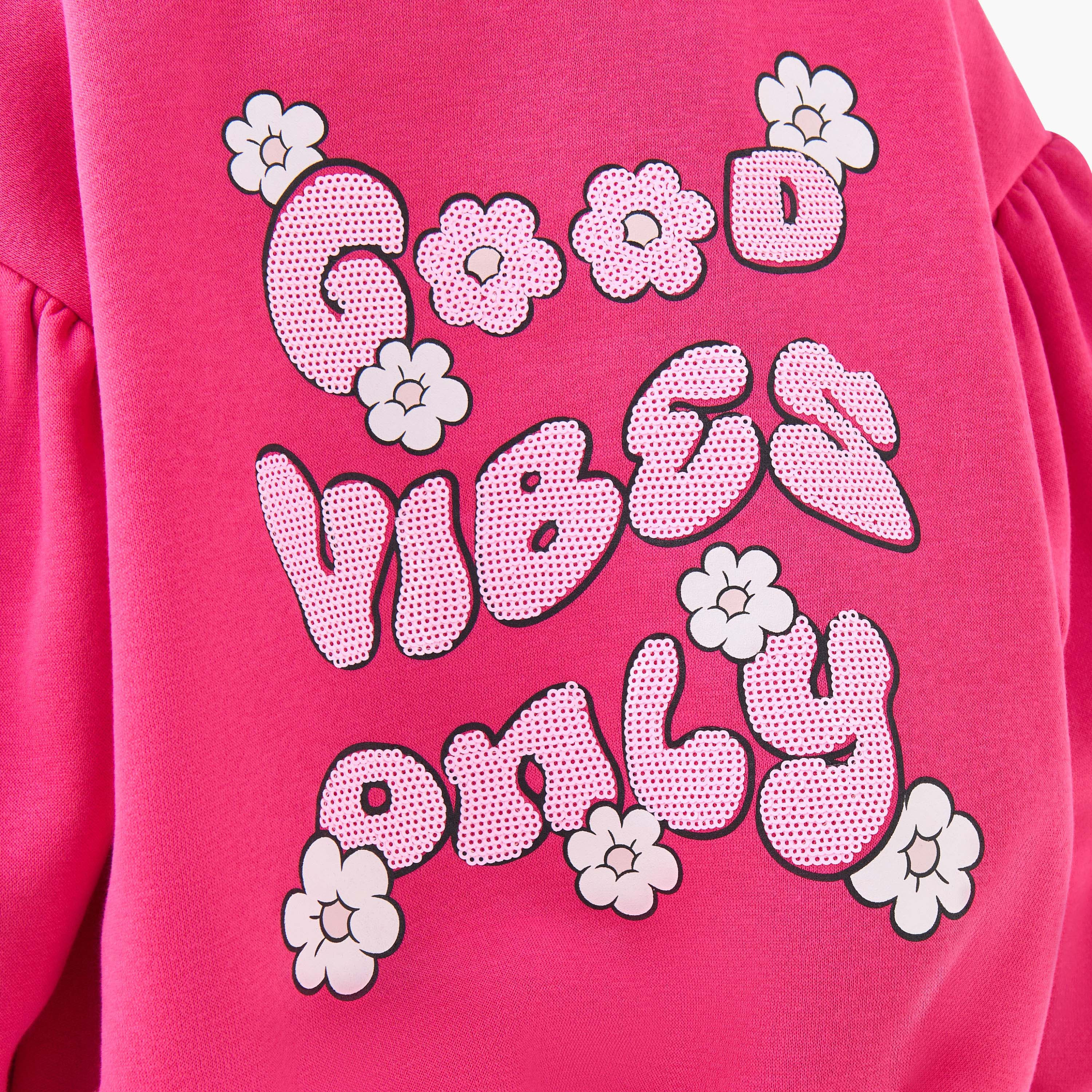 Disney Girls Round Neck Sweatshirt with Minnie Mouse Print - Long Sleeves-girls-clothing-sweatshirts-image-6