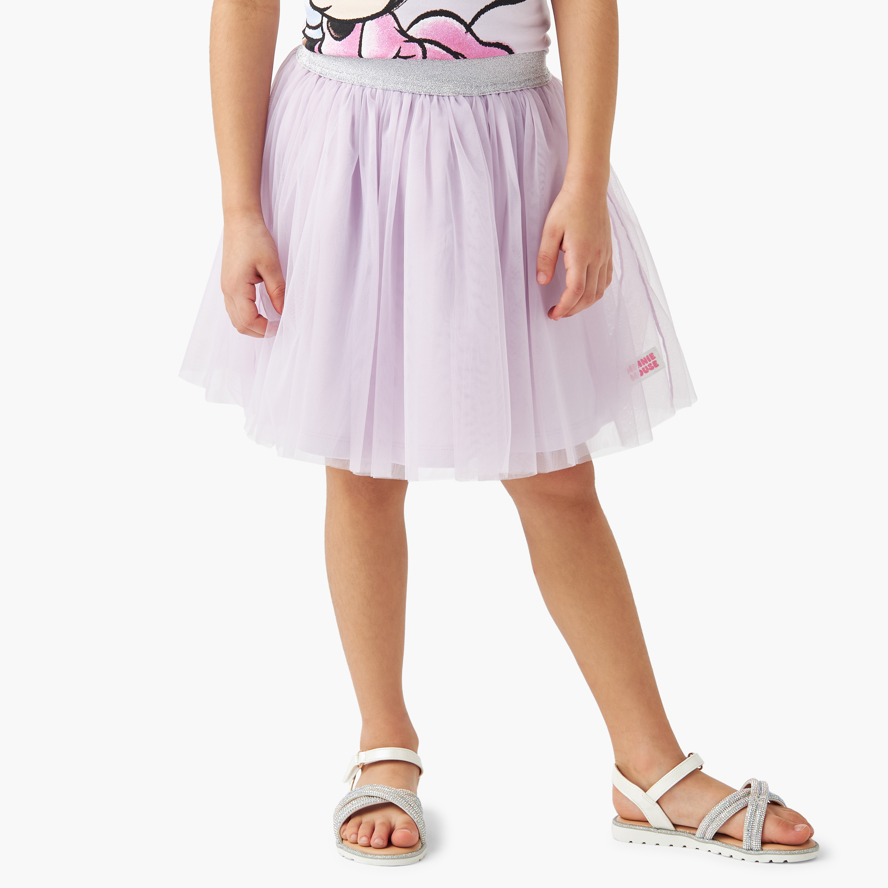 Disney Minnie Mouse Print T-shirt and Skirt Set-girls-clothing-setsandcoords-image-3