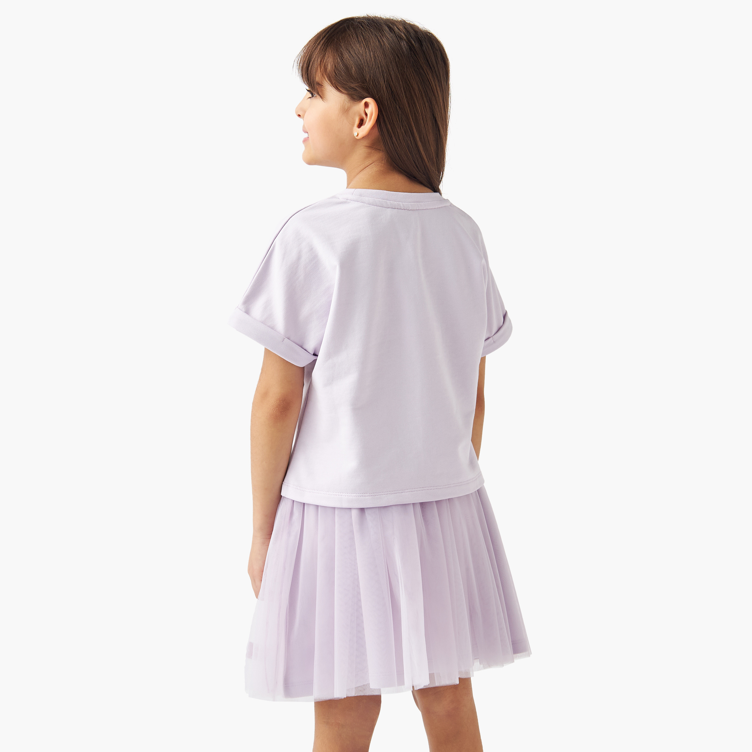 Disney Minnie Mouse Print T-shirt and Skirt Set-girls-clothing-setsandcoords-image-4