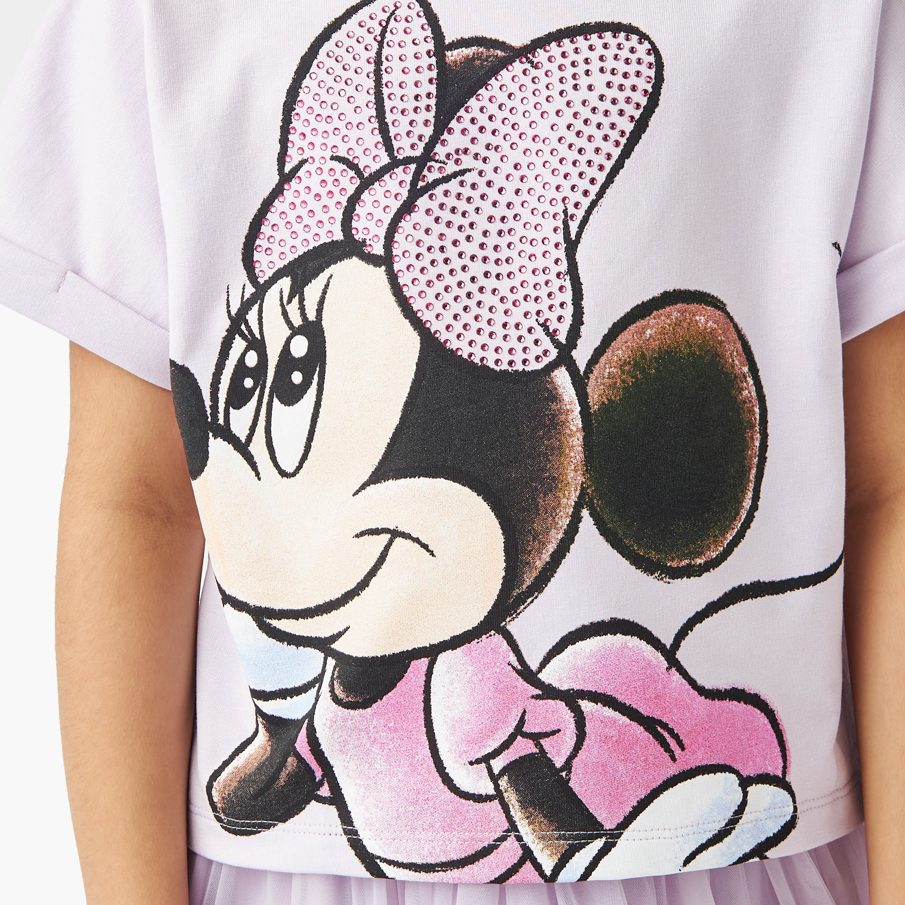 Disney Minnie Mouse Print T-shirt and Skirt Set-girls-clothing-setsandcoords-image-5