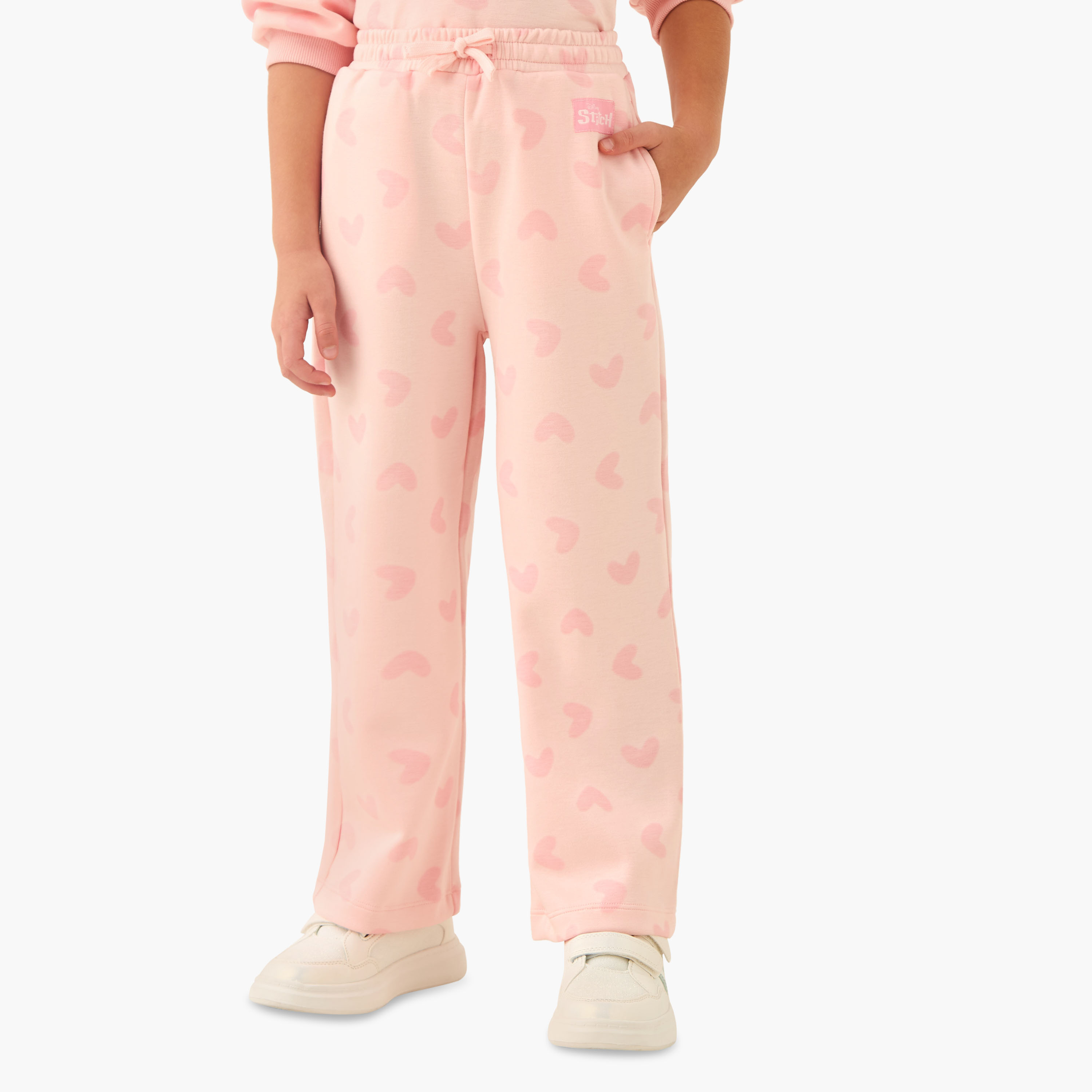 طقم بنطلون رياضي وسويت شيرت بأكمام طويلة وياقة ضيقة وطبعات للبنات من ديزني-girls-clothing-setsandcoords-image-4