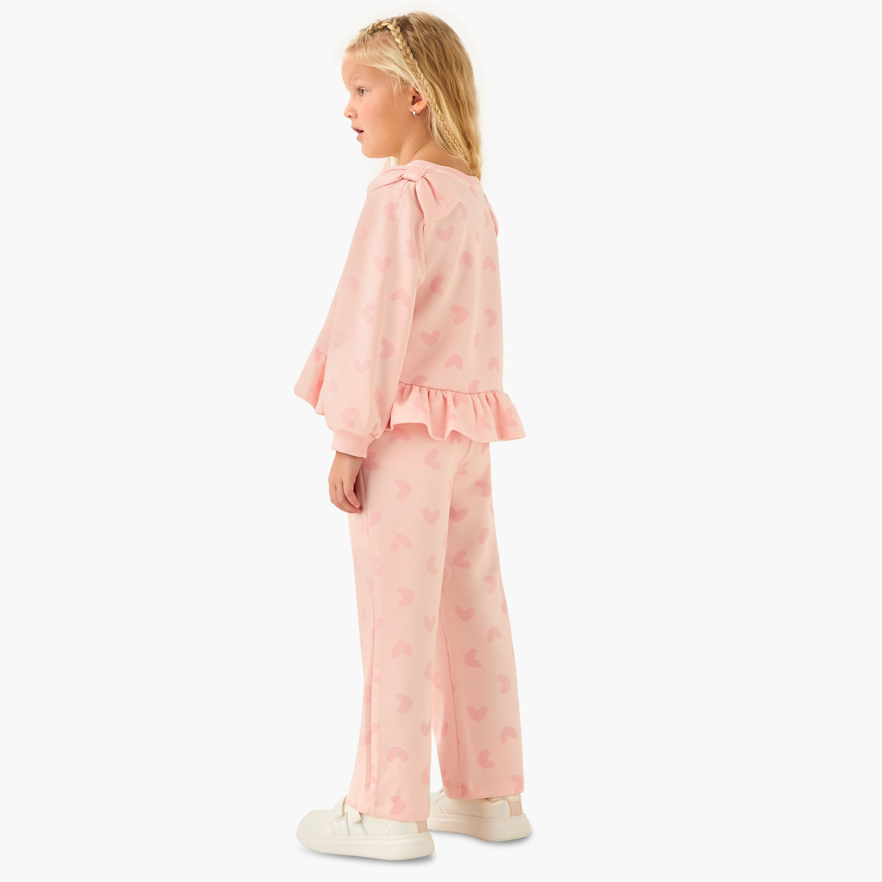 طقم بنطلون رياضي وسويت شيرت بأكمام طويلة وياقة ضيقة وطبعات للبنات من ديزني-girls-clothing-setsandcoords-image-3