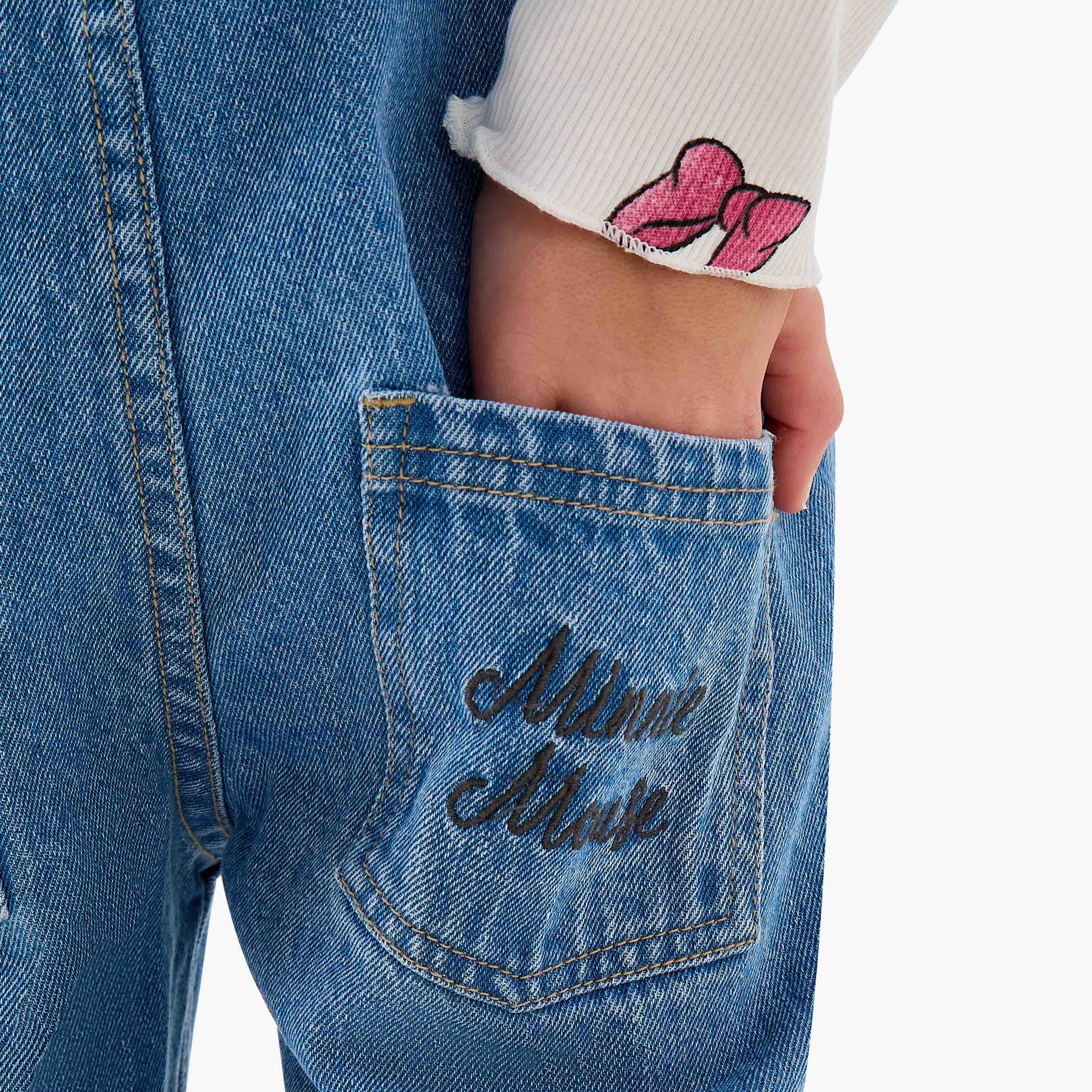 طقم تيشيرت ودنغري بطبعات ميني ماوس - بأكمام طويلة للبنات من ديزني-baby-girls-clothing-setsandcoords-image-6