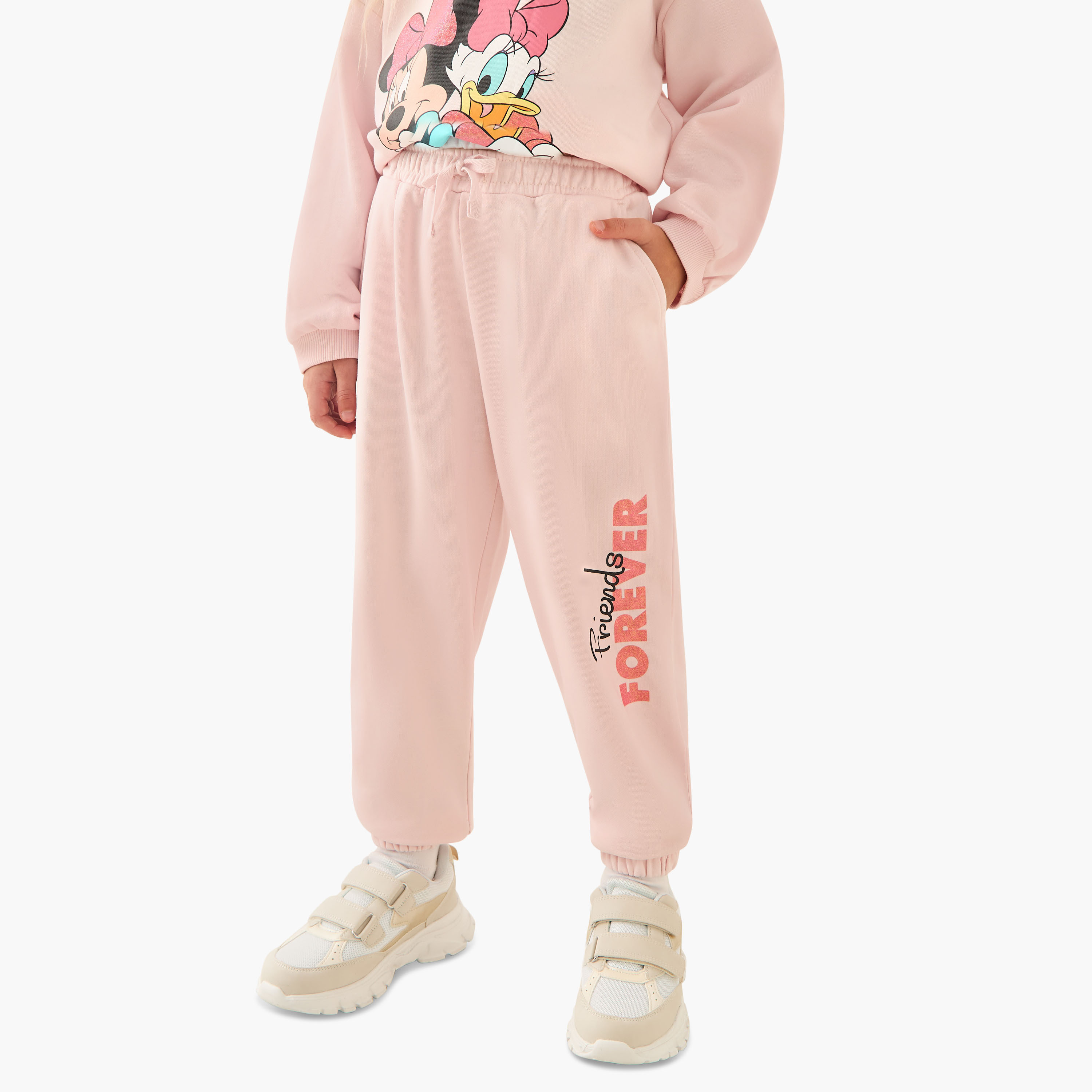 Disney Girls Sweatshirt and Joggers Set with Minnie Mouse Print - Cotton - Long Sleeves - Crew Neck-baby-girls-clothing-setsandcoords-image-3