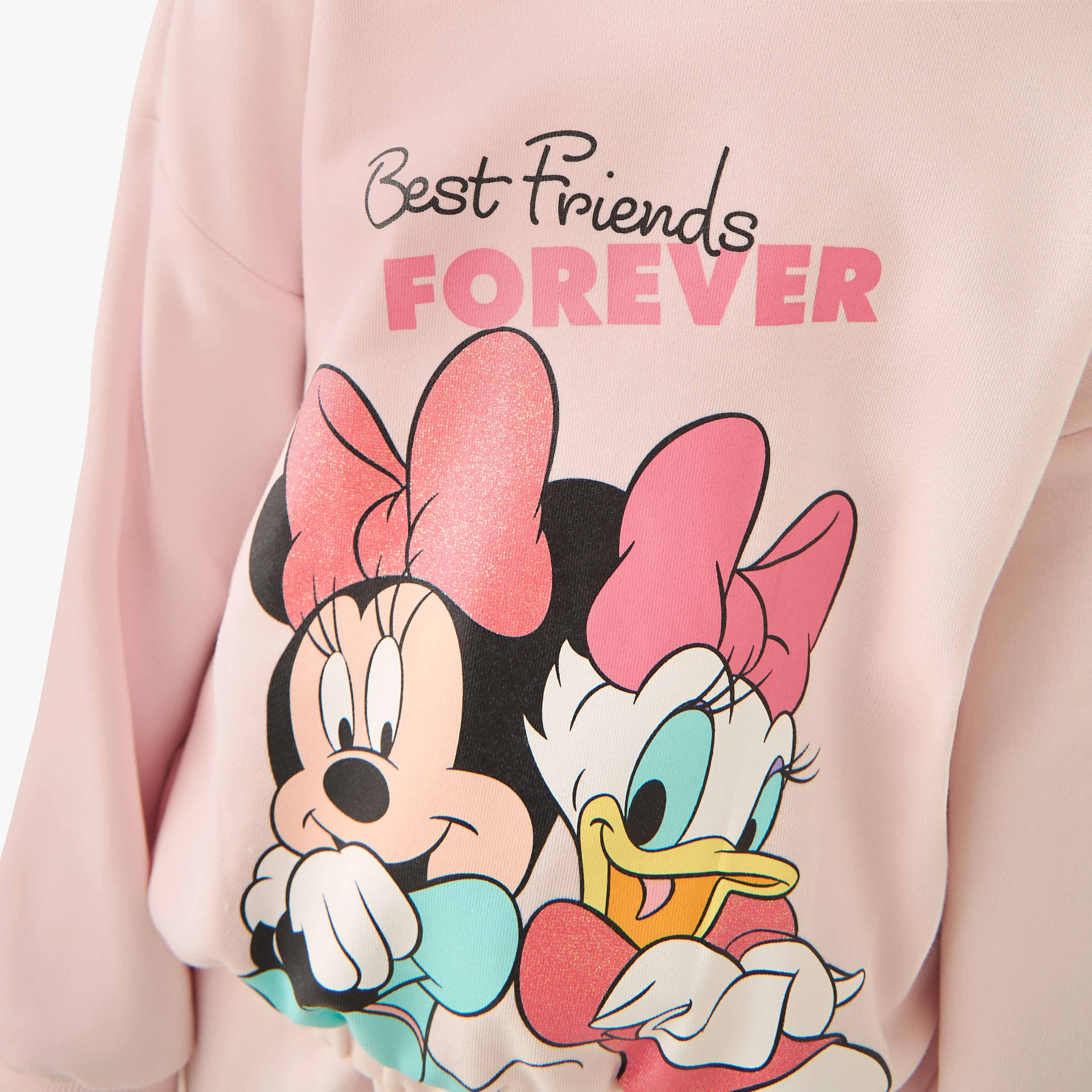 Disney Girls Sweatshirt and Joggers Set with Minnie Mouse Print - Cotton - Long Sleeves - Crew Neck-baby-girls-clothing-setsandcoords-image-5