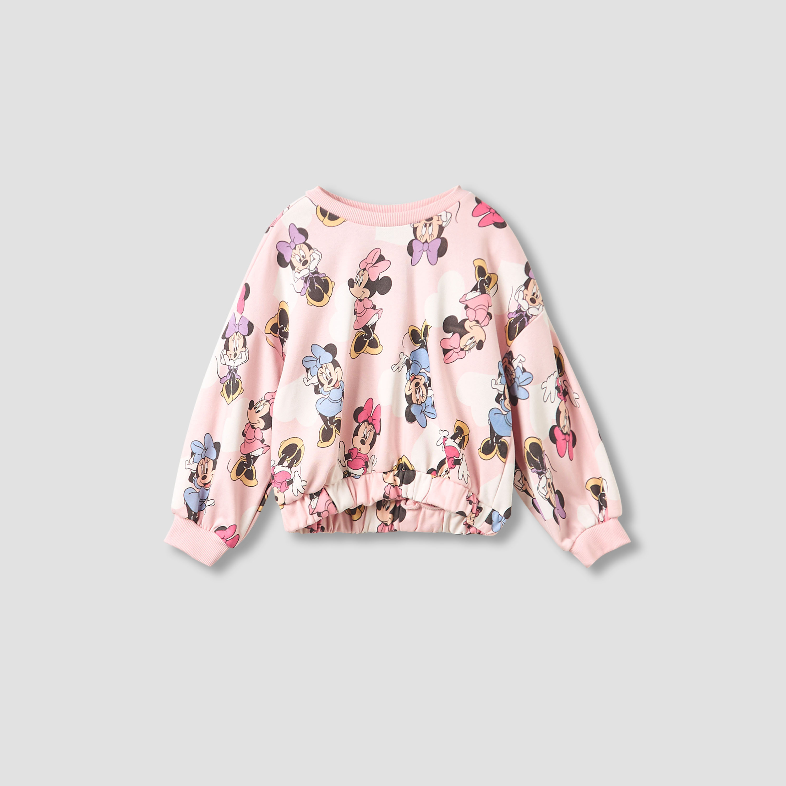 Juniors Girls Sweatshirt and Joggers Set with Minnie Mouse Print - Cotton - Long Sleeves - Crew Neck-baby-girls-clothing-setsandcoords-image-2