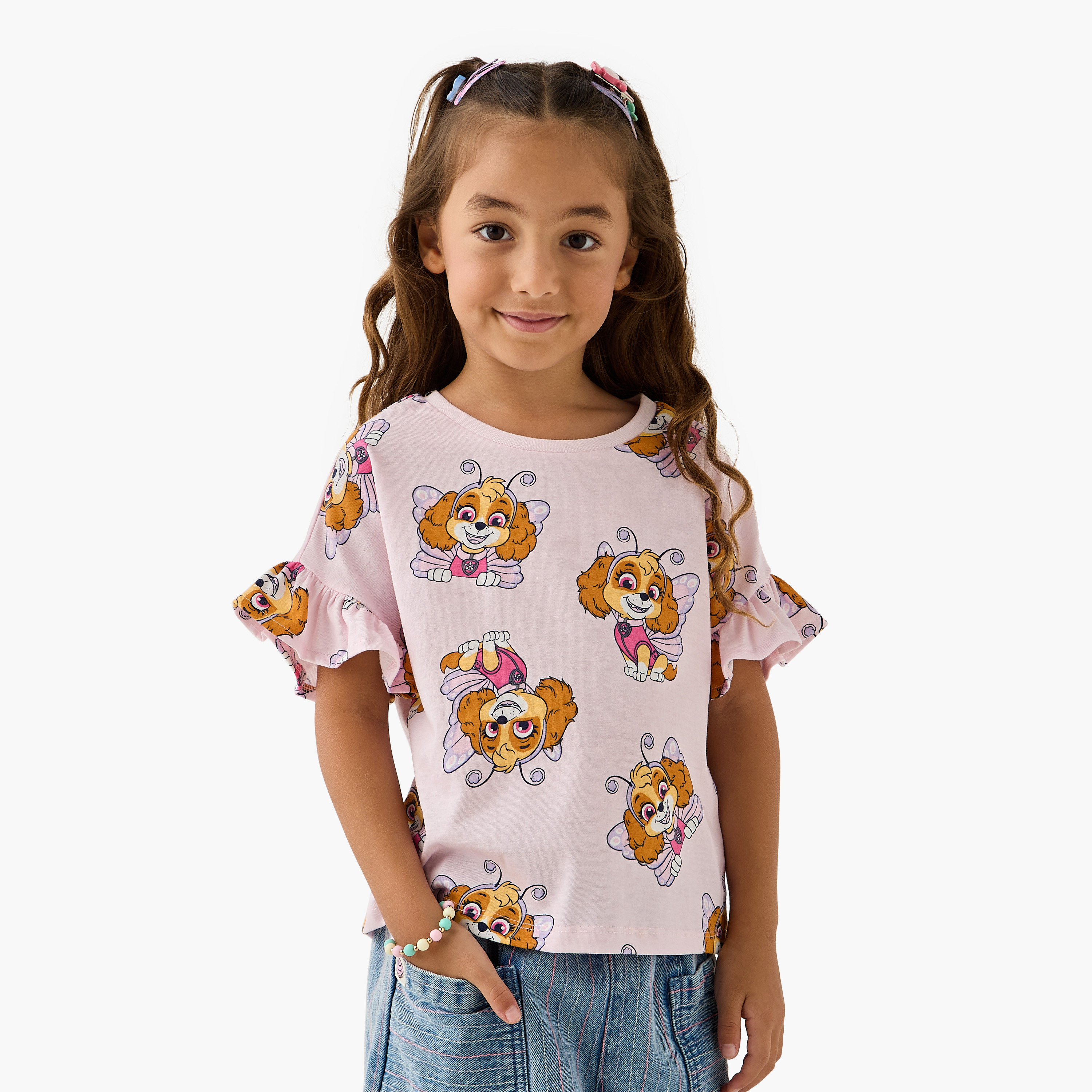 Skye Print Top with Crew Neck and Short Sleeves - Set of 2-baby-girls-clothing-tshirts-image-2