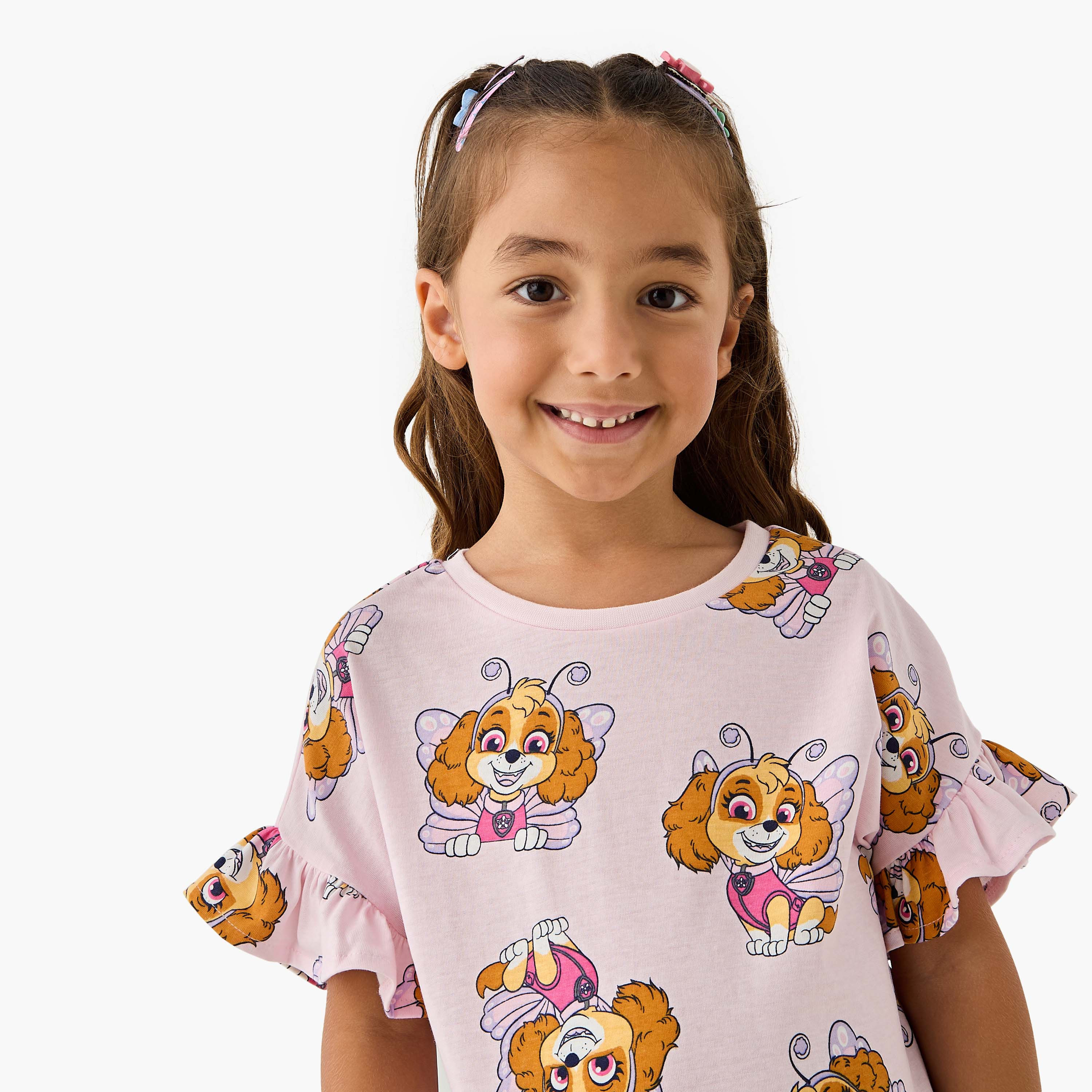 Skye Print Top with Crew Neck and Short Sleeves - Set of 2-baby-girls-clothing-tshirts-image-4