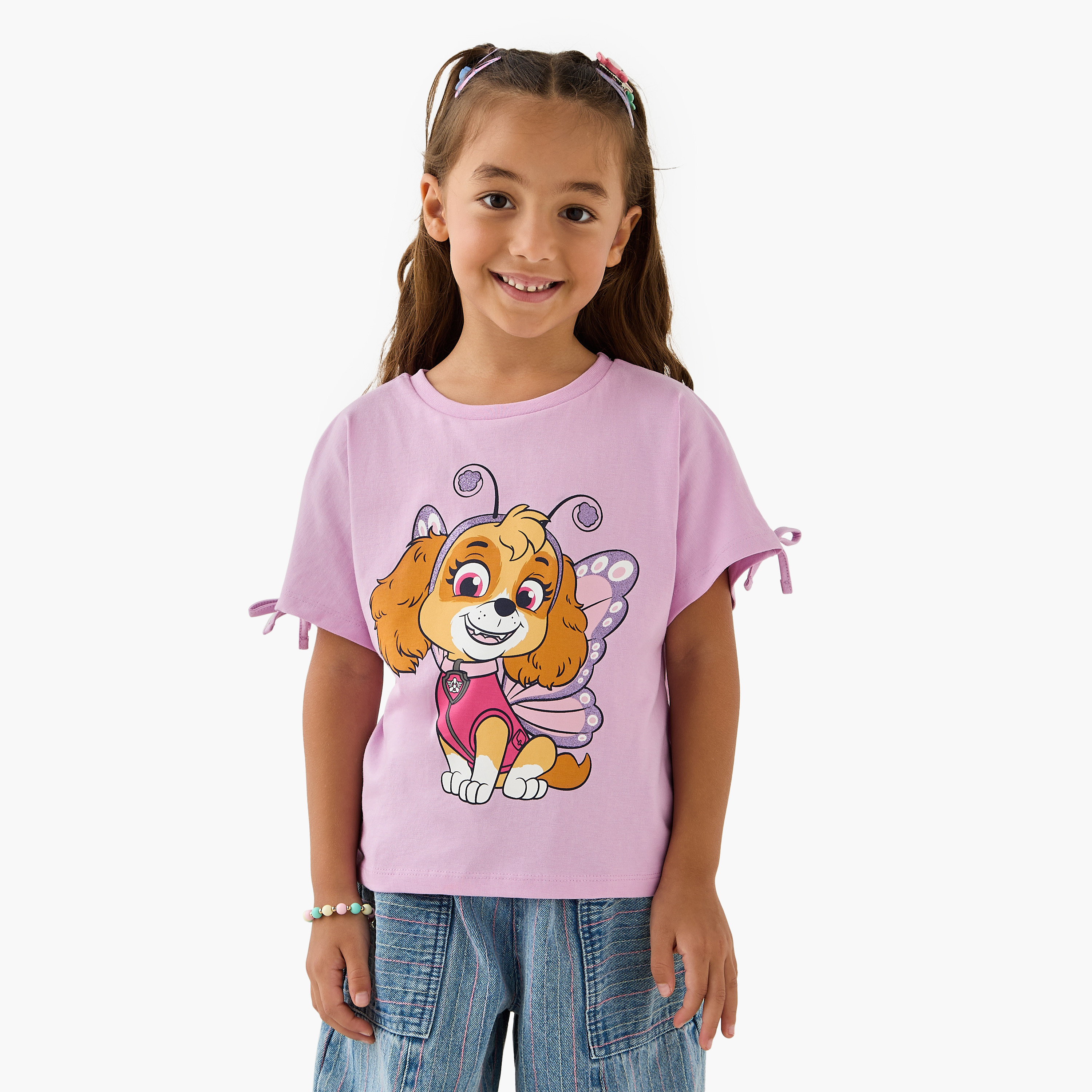 Skye Print Top with Crew Neck and Short Sleeves - Set of 2-baby-girls-clothing-tshirts-image-7