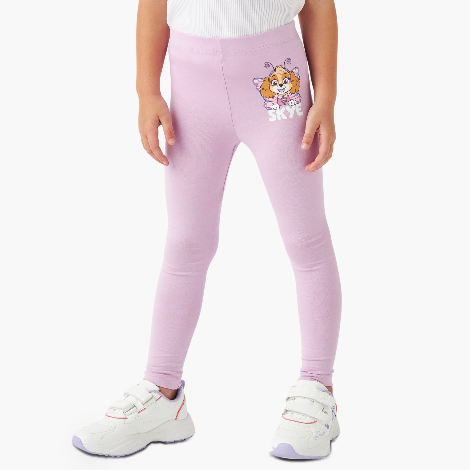 Skye Print Leggings with Elasticated Waistband-baby-girls-clothing-bottoms-leggings-image-1