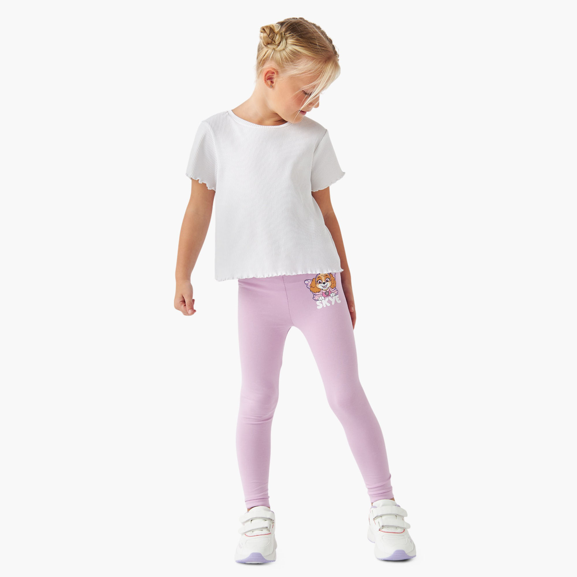Skye Print Leggings with Elasticated Waistband-baby-girls-clothing-bottoms-leggings-image-2