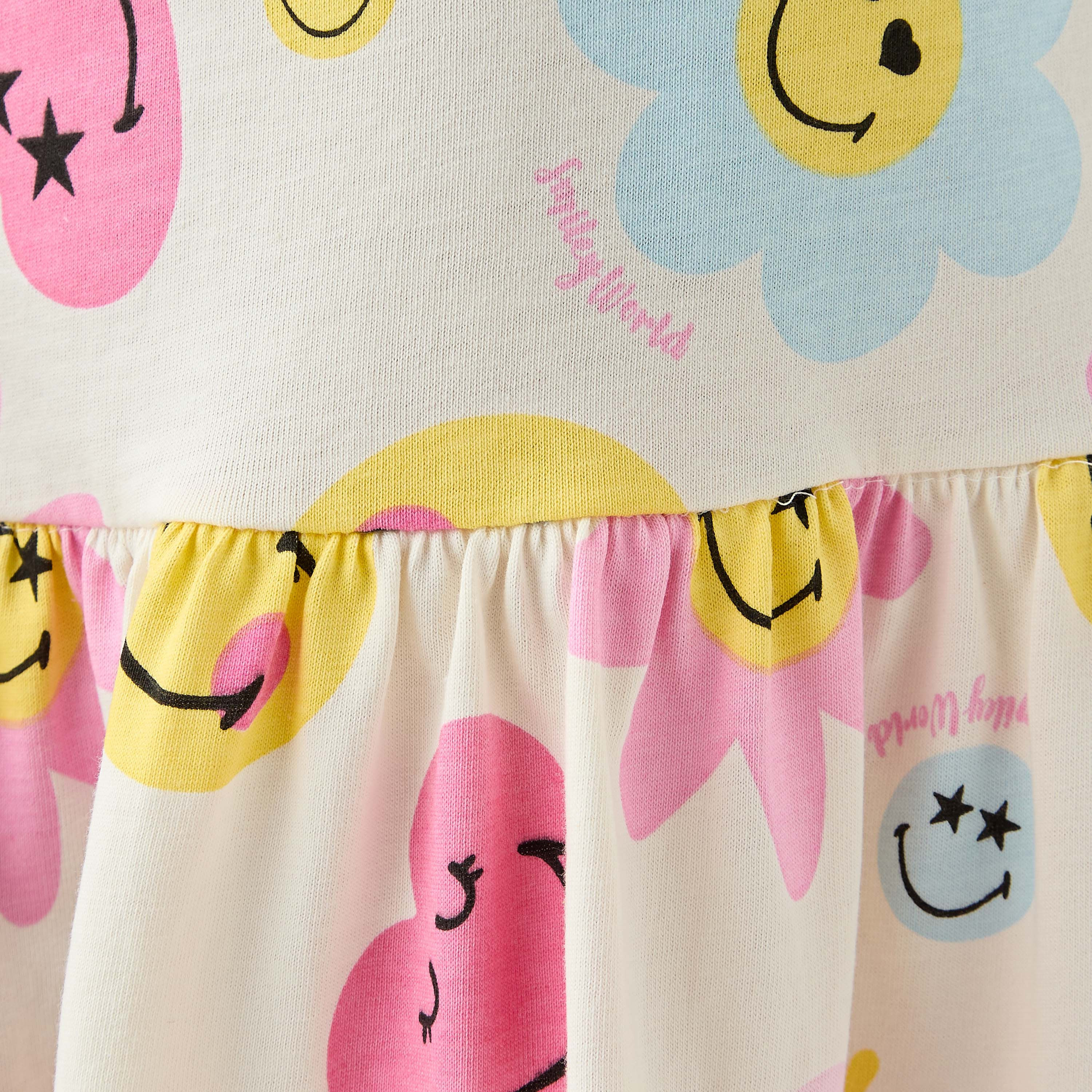 Smiley World All-Over Print Sleeveless Drop Waist Dress-girls-clothing-dressesandjumpsuits-image-5