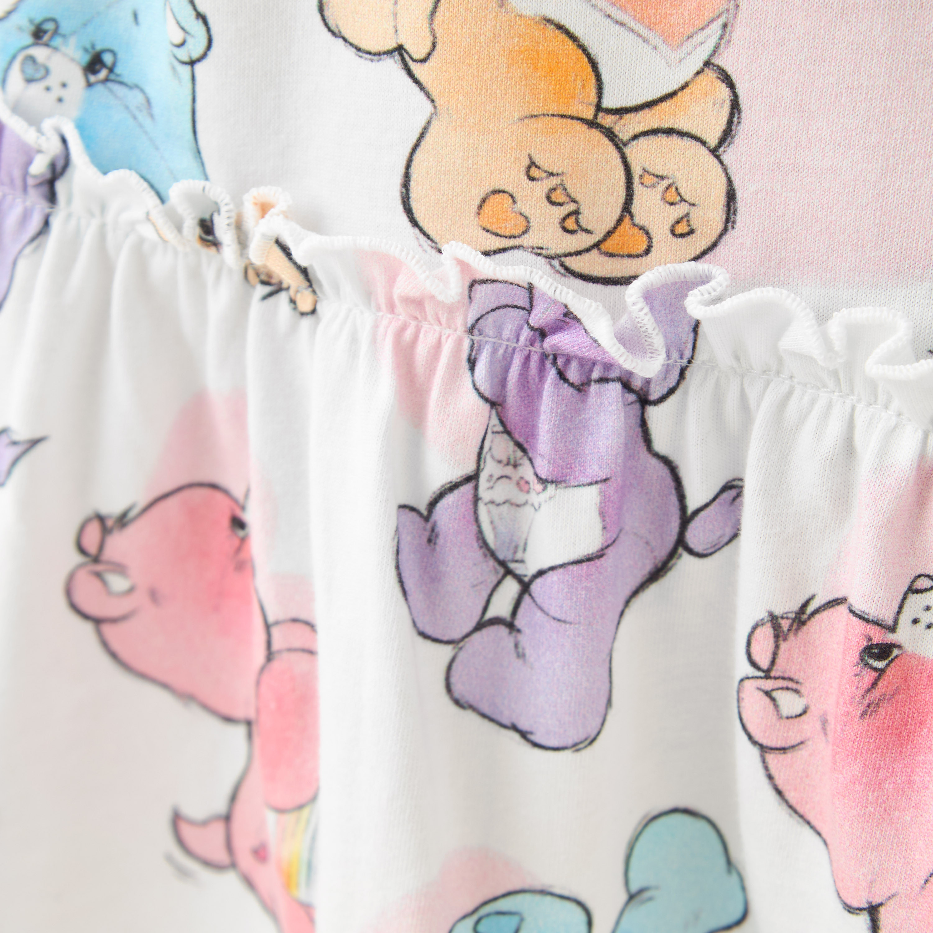 Cloud Co Care Bear Print Drop Waist Dress with Long Sleeves-girls-clothing-dressesandjumpsuits-image-5