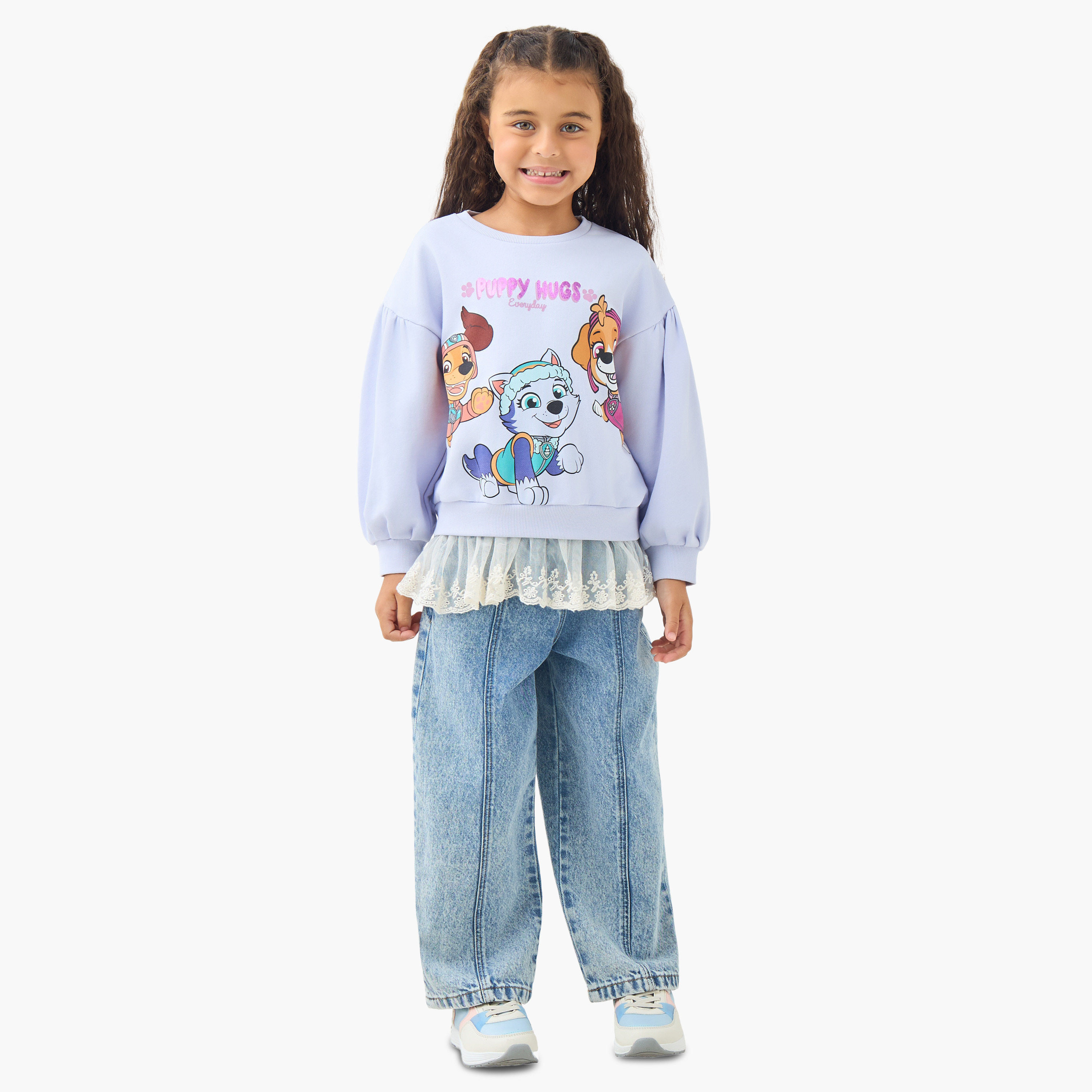 Girls Sweatshirt with PAW Patrol Print - Long Sleeves-girls-clothing-sweatshirts-image-2